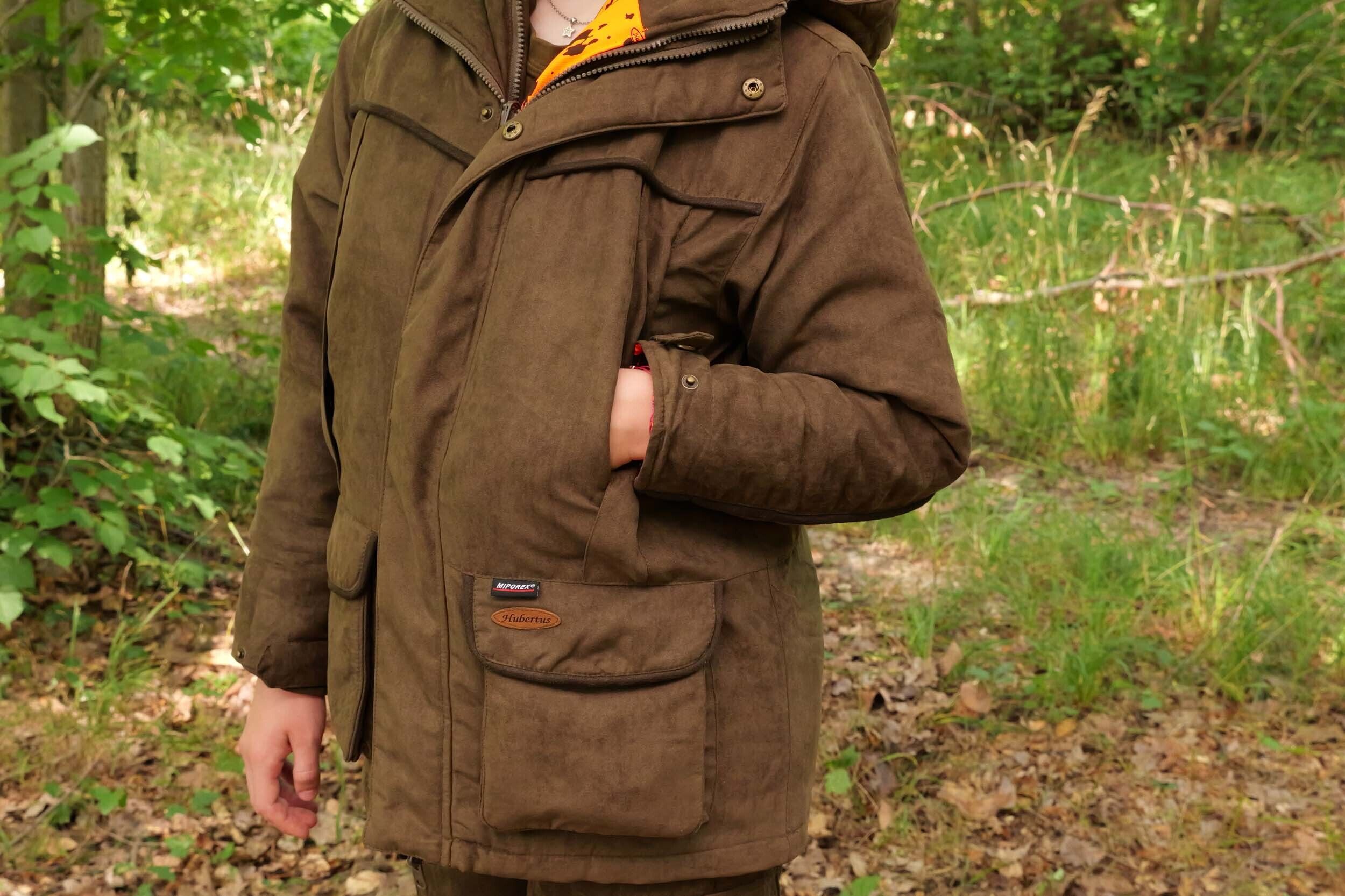 Hubertus Micro Camo Kinder-Wendejacke Janus (oliv/orange)