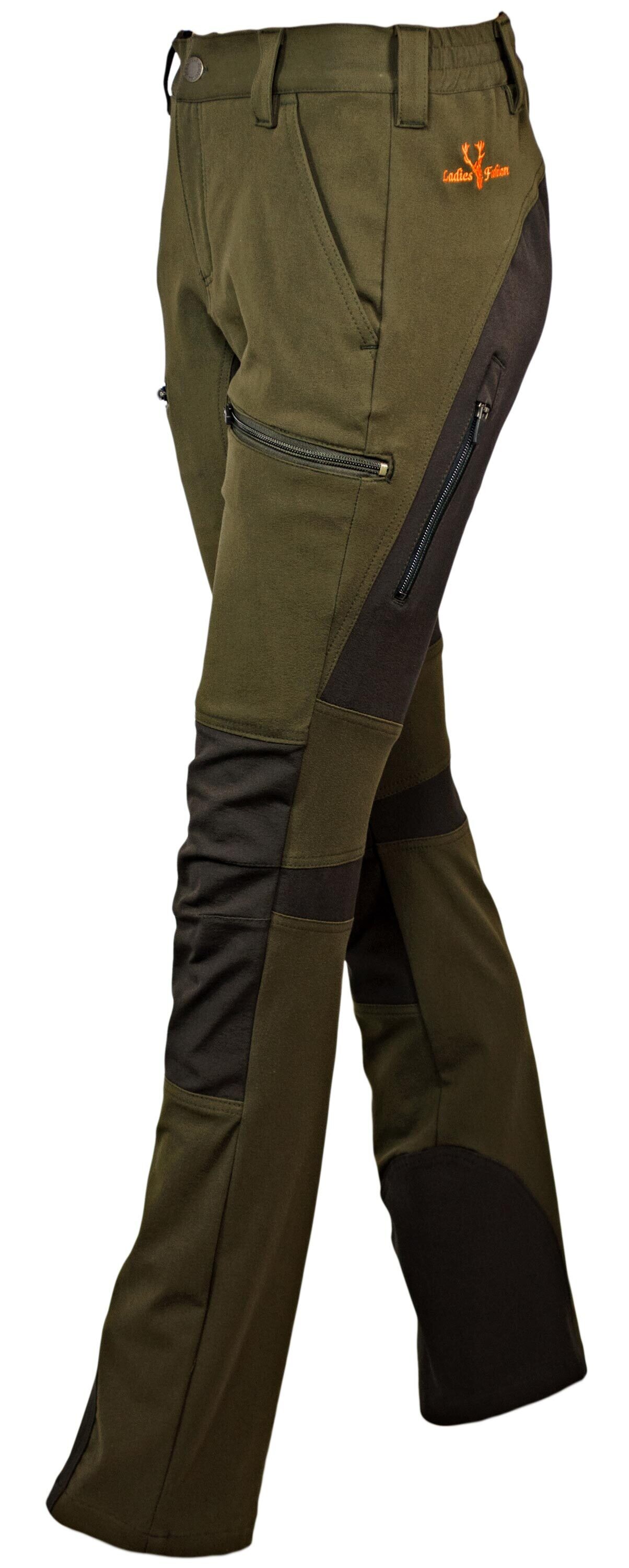 Hubertus Emma Jagdhose Damen (stretch) (oliv/braun)