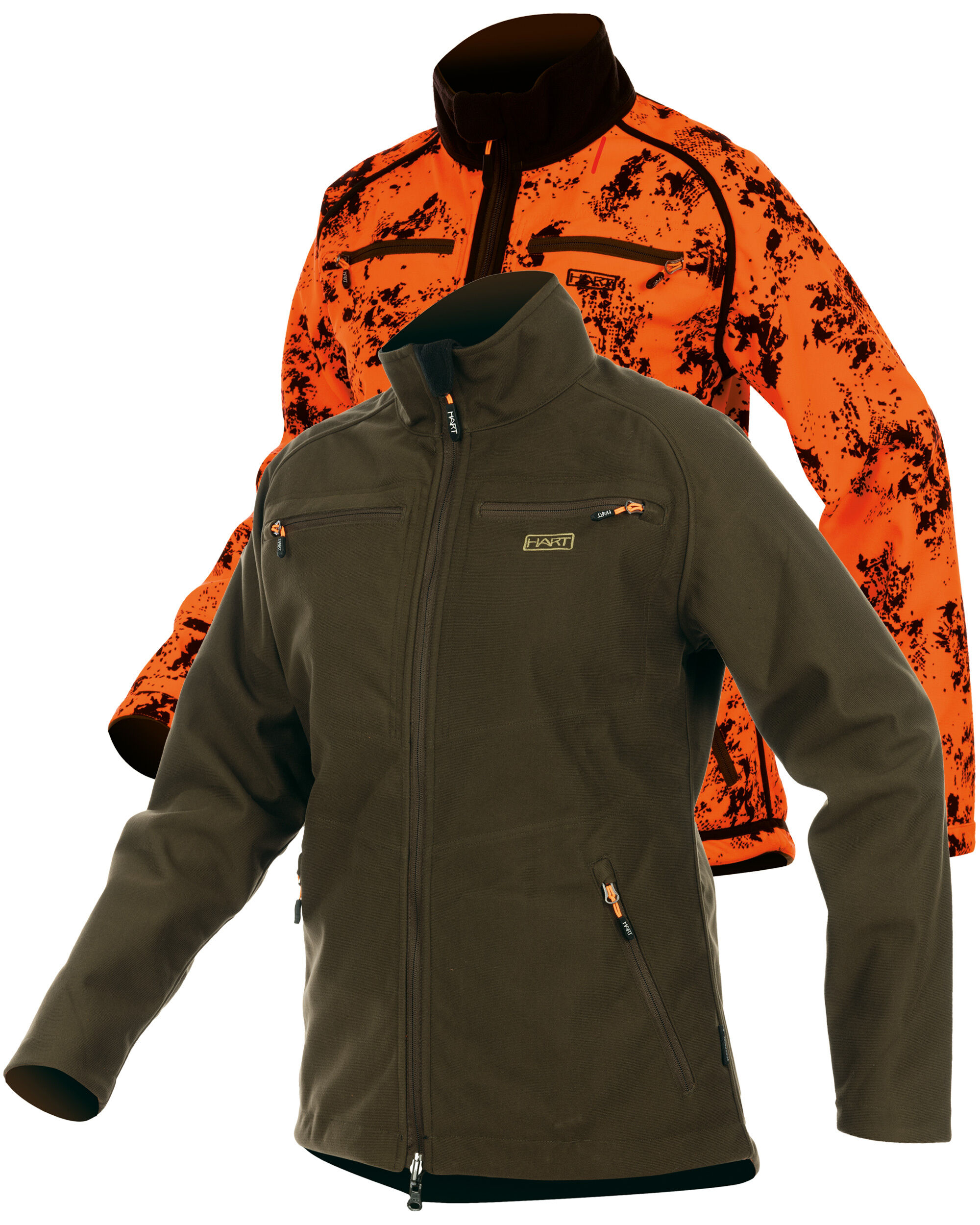 Hart Damen-Fleecejacke Tulsa-S wendbar (Orange/Grün)