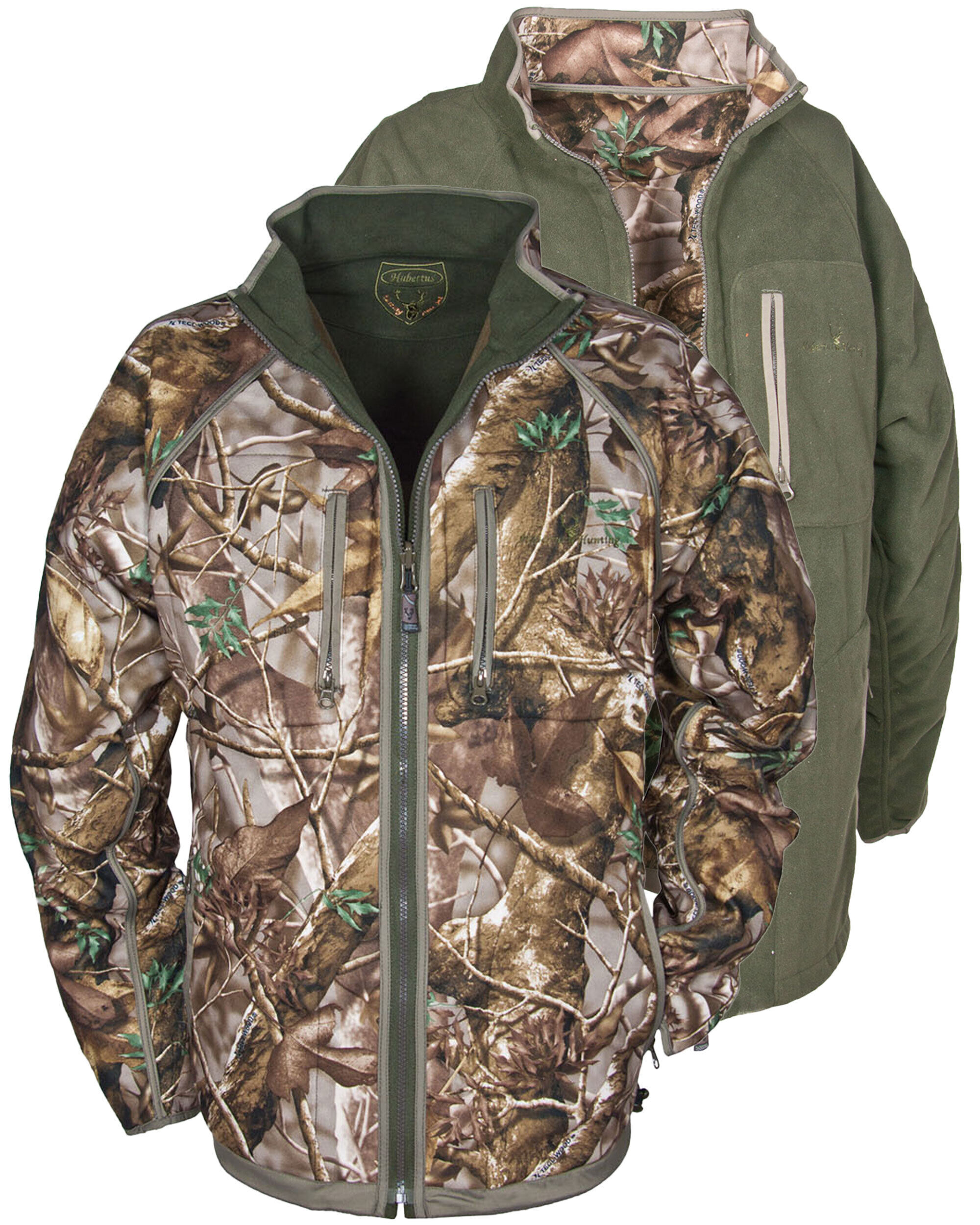 Hubertus Wende Fleece Jacke Pirsch (braun/camo)