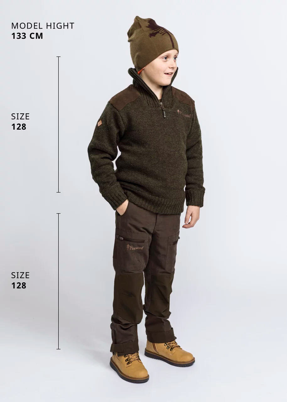 Pinewood Hurricane Kids Strickpullover (Green Melange) Pinewood Hurricane Kids Strickpullover (Green Melange)