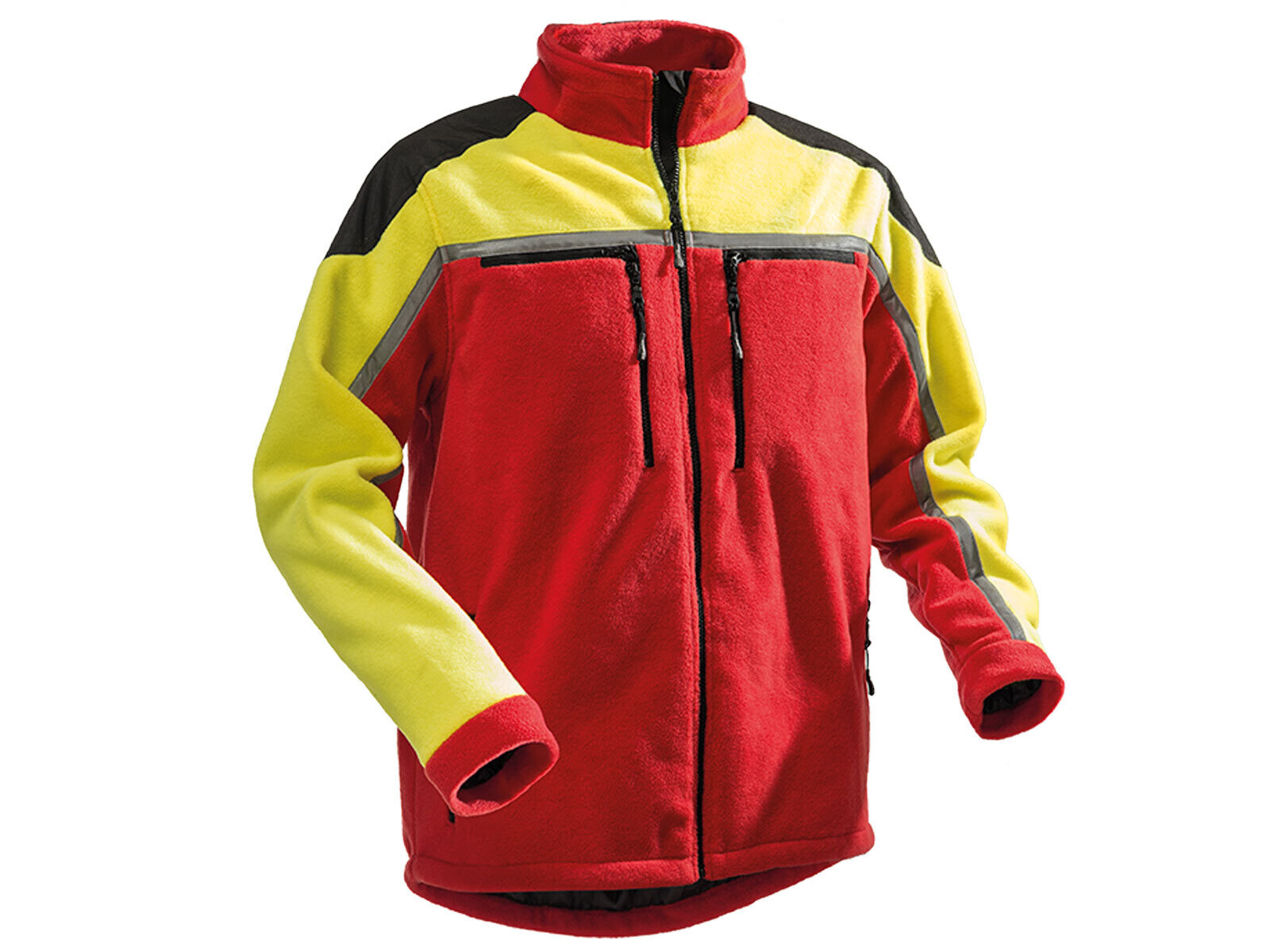 Pfanner Jobby Colour Fleecejacke rot-gelb