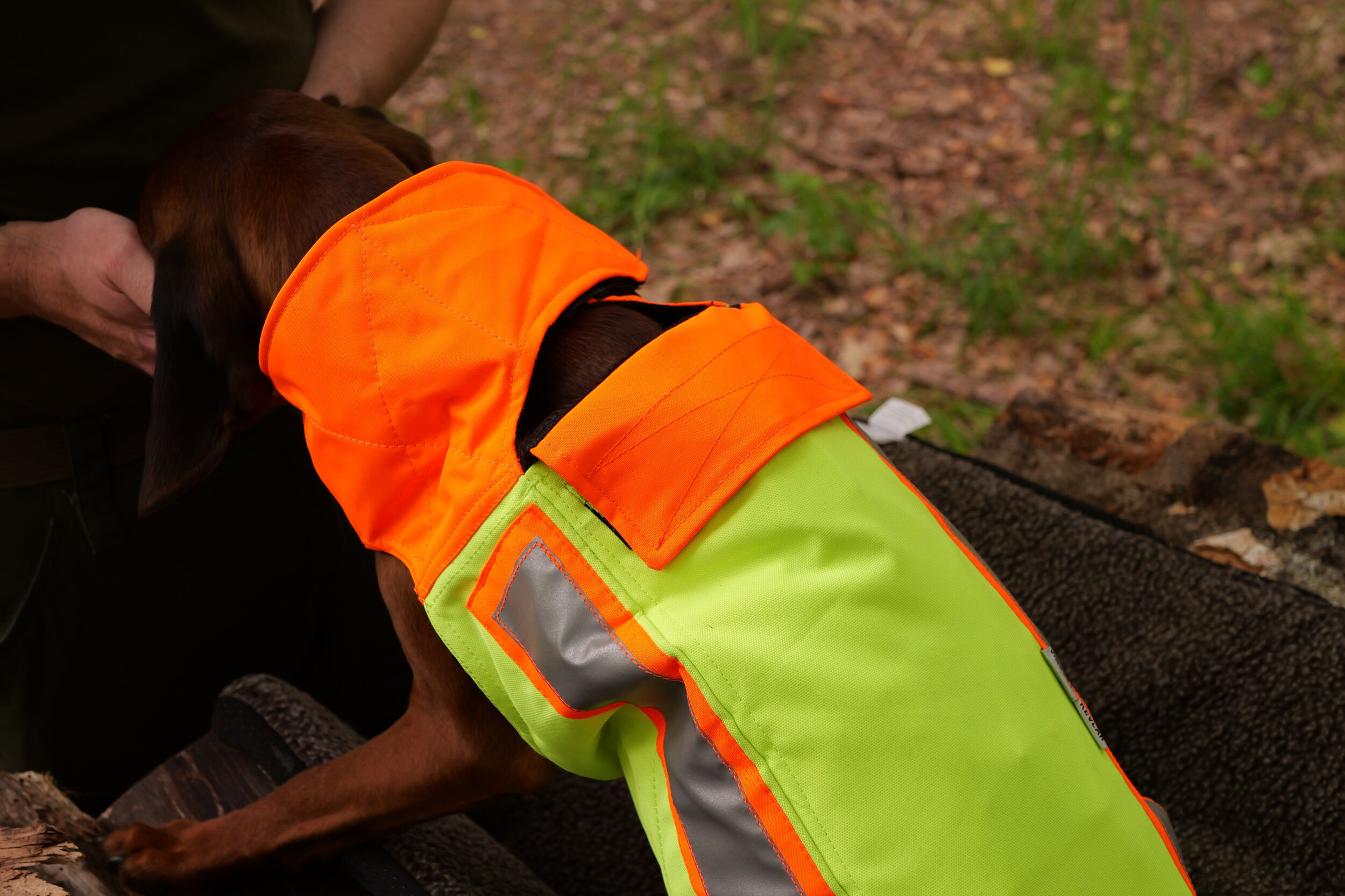 Hubertus Hundeschutzweste (gelb/orange)