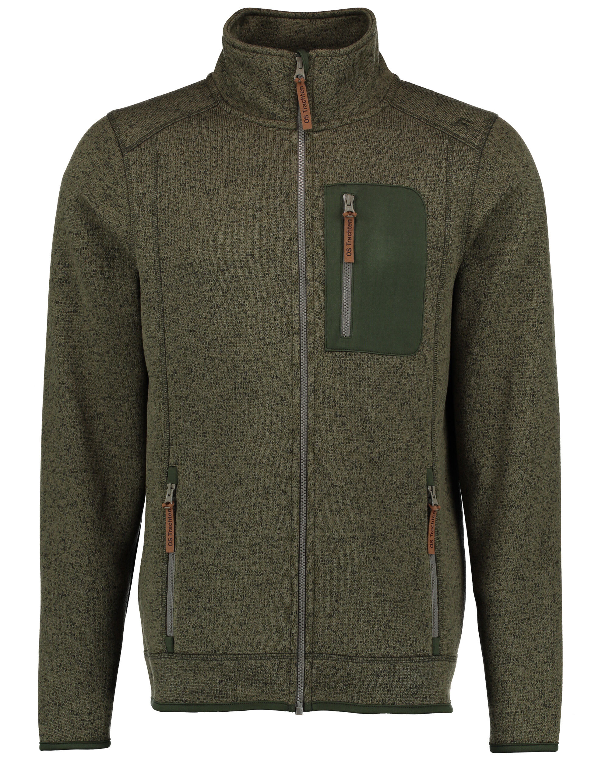 OS Trachten Jacke Strick-Fleece (oliv)
