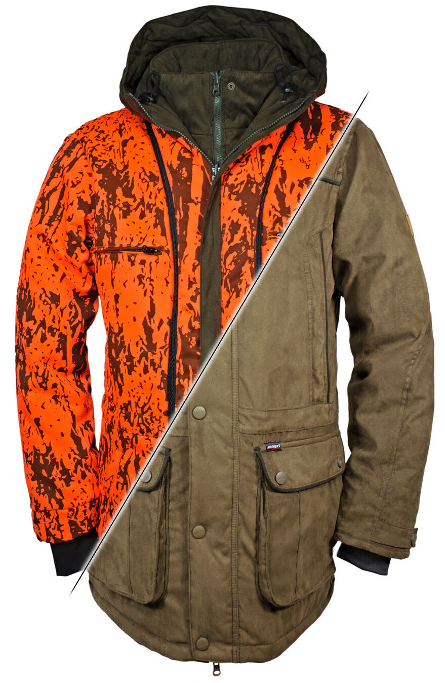 Hubertus Micro Camo Wendejacke Janus (oliv/orange)