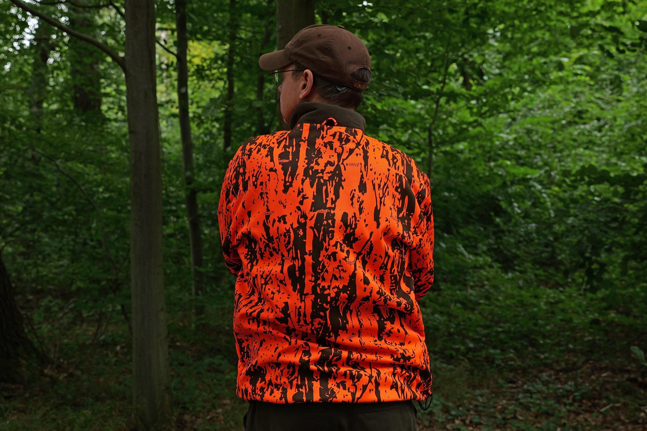 Hubertus Warn-Wendejacke Fleece Drückjagd (orange/oliv)