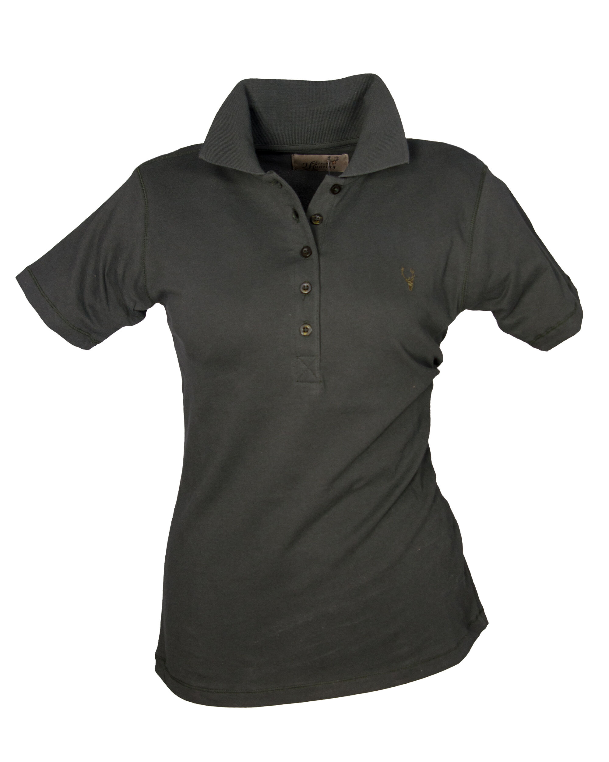 Hubertus Pique Poloshirt Damen (dunkel-oliv)