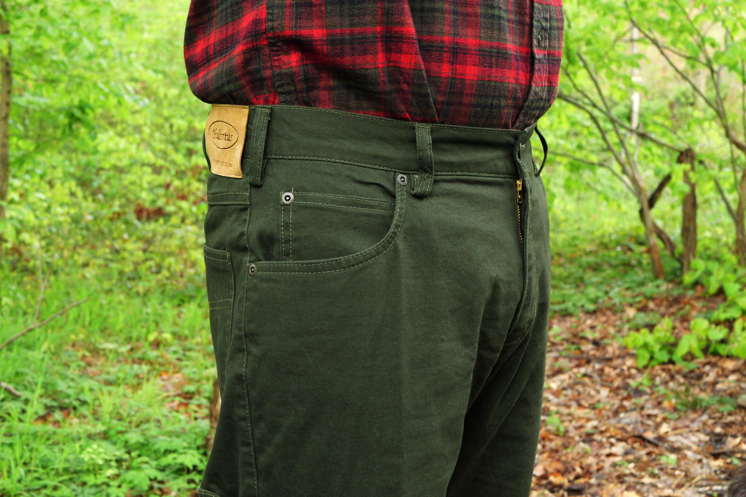 Hubertus Stretch Jagdjeans mit Beintasche (grün)