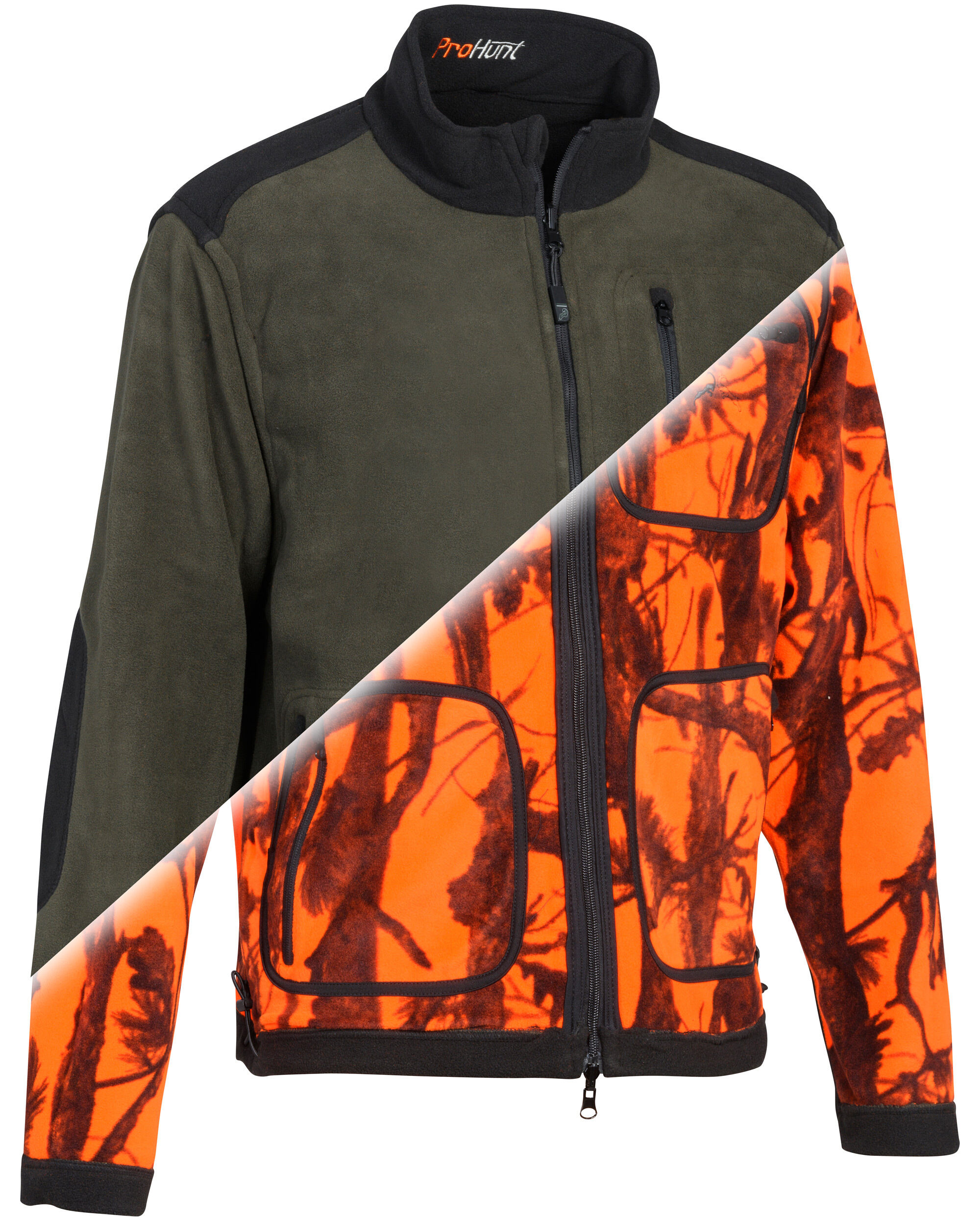ProHunt Polarfleece-Wendejacke (Ghostcamo Blaze)