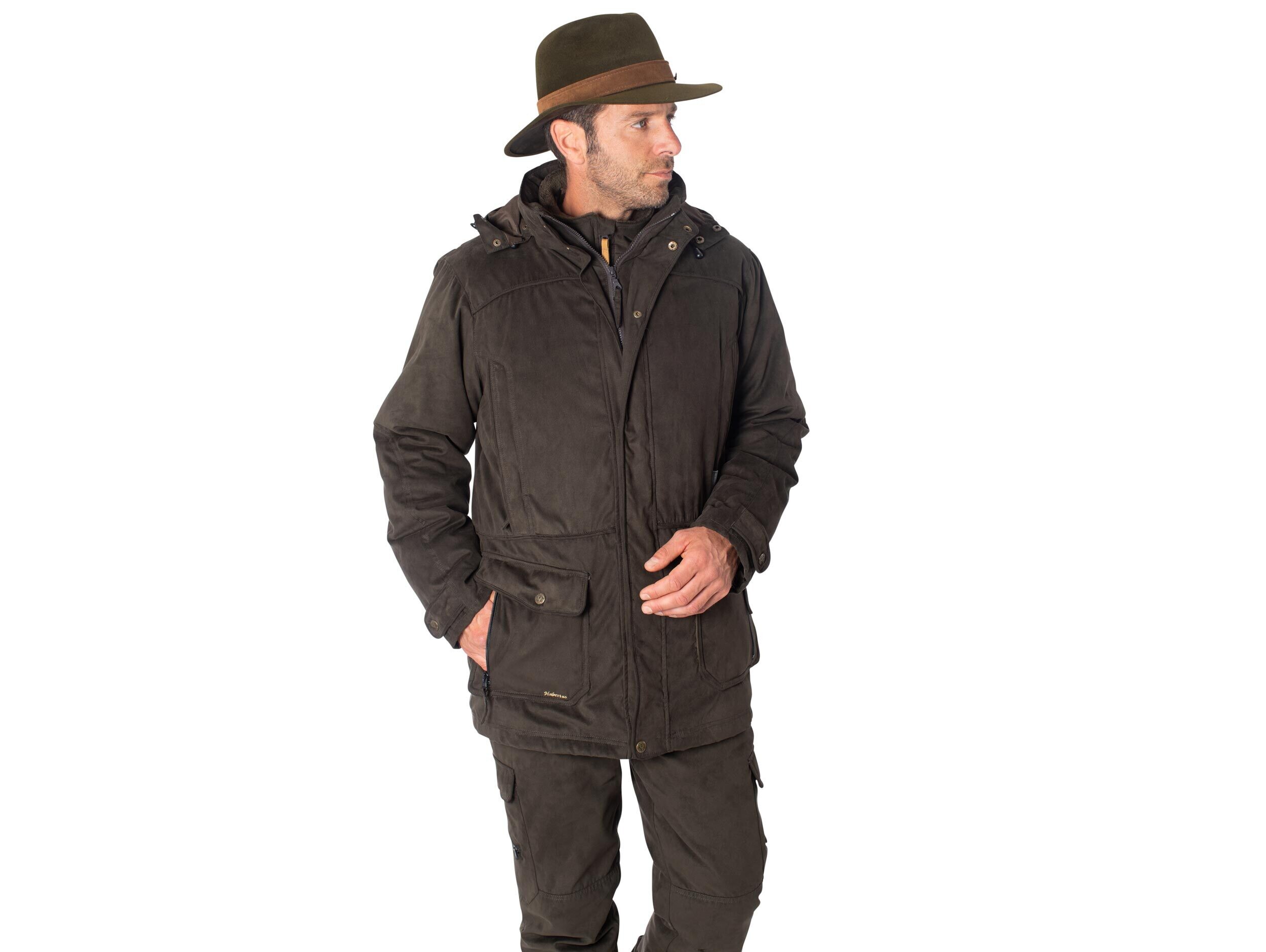 Hubertus Jagdjacke Schwarzwald (oliv/braun)