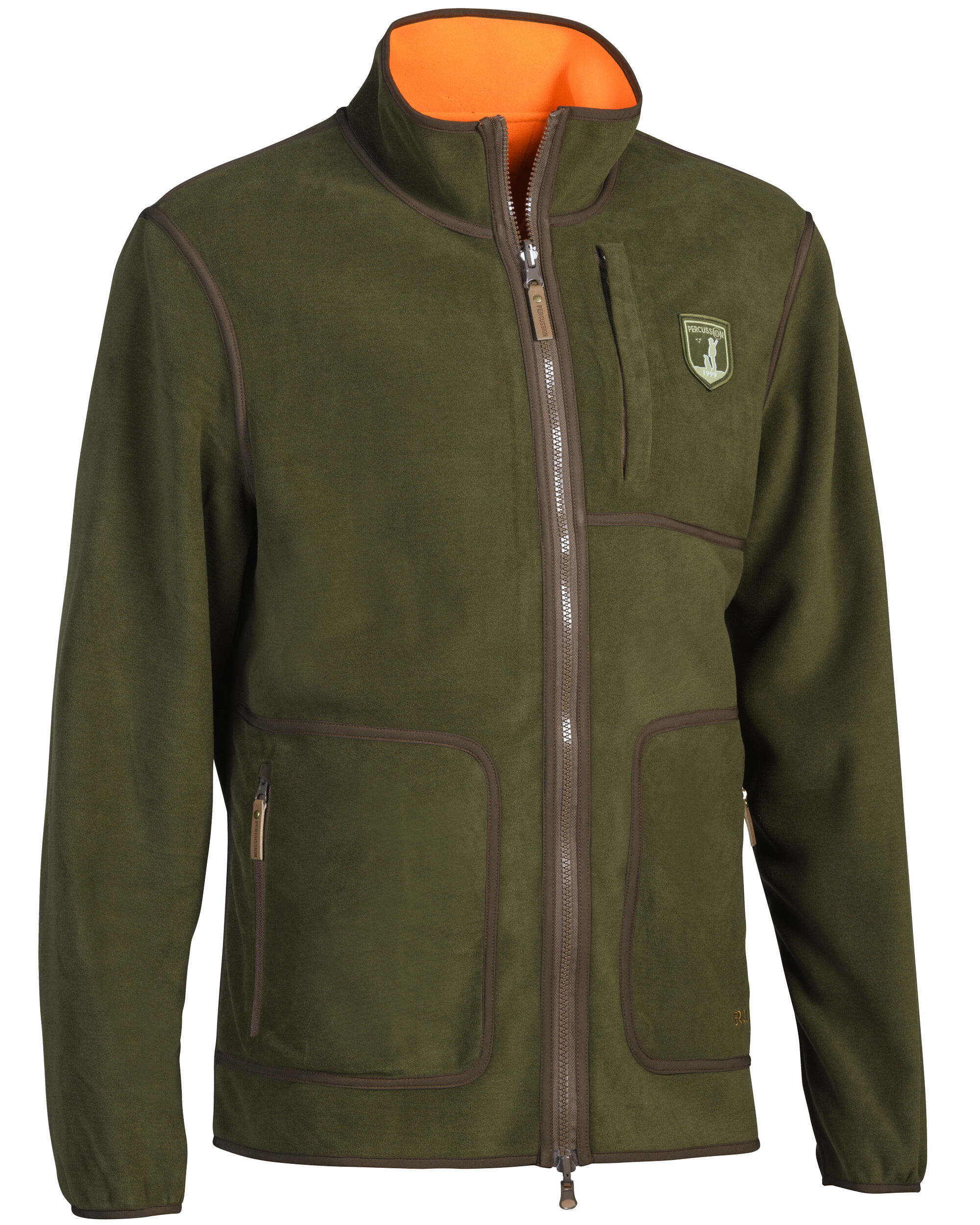 Percussion Wendefleecejacke Finnland (khaki/orange)