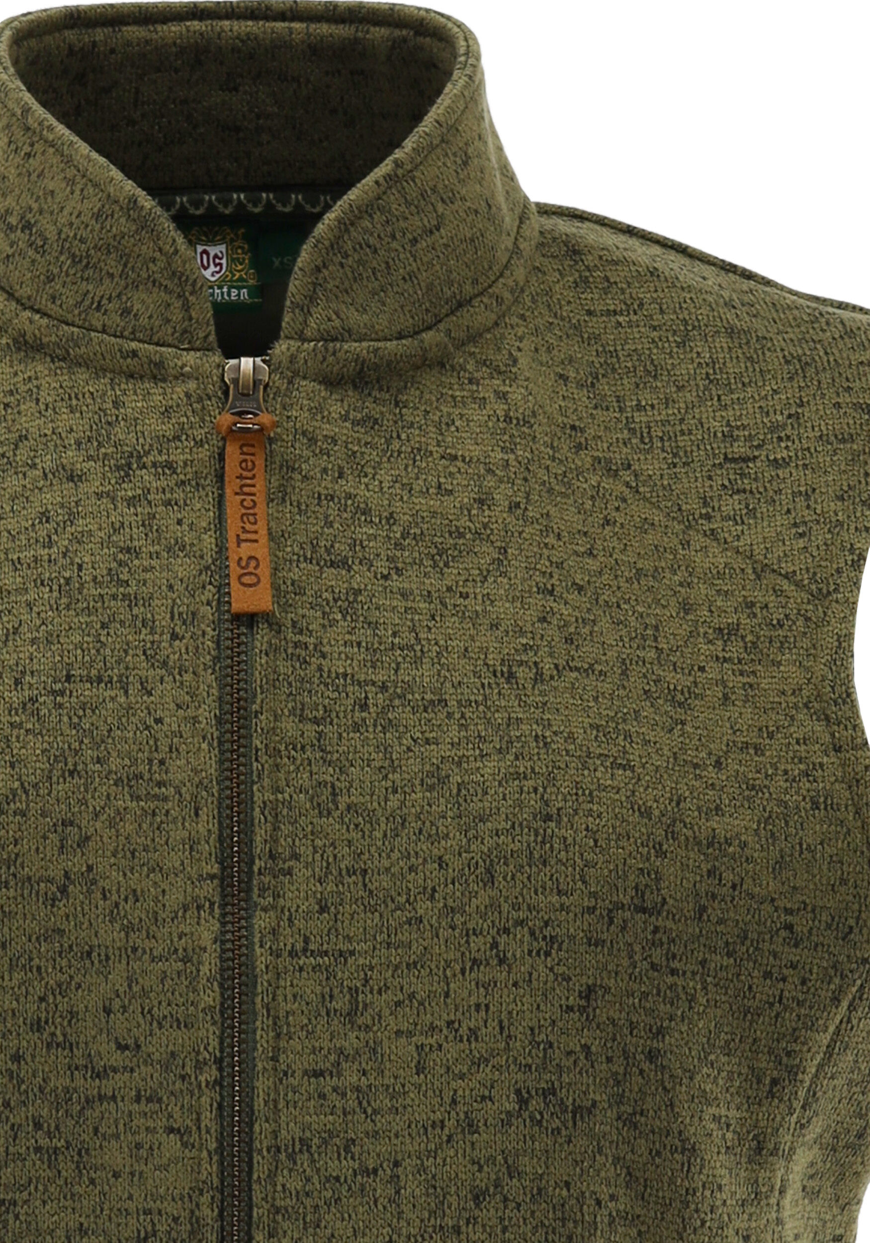 OS Trachten Damenweste Strick-Fleece (oliv)