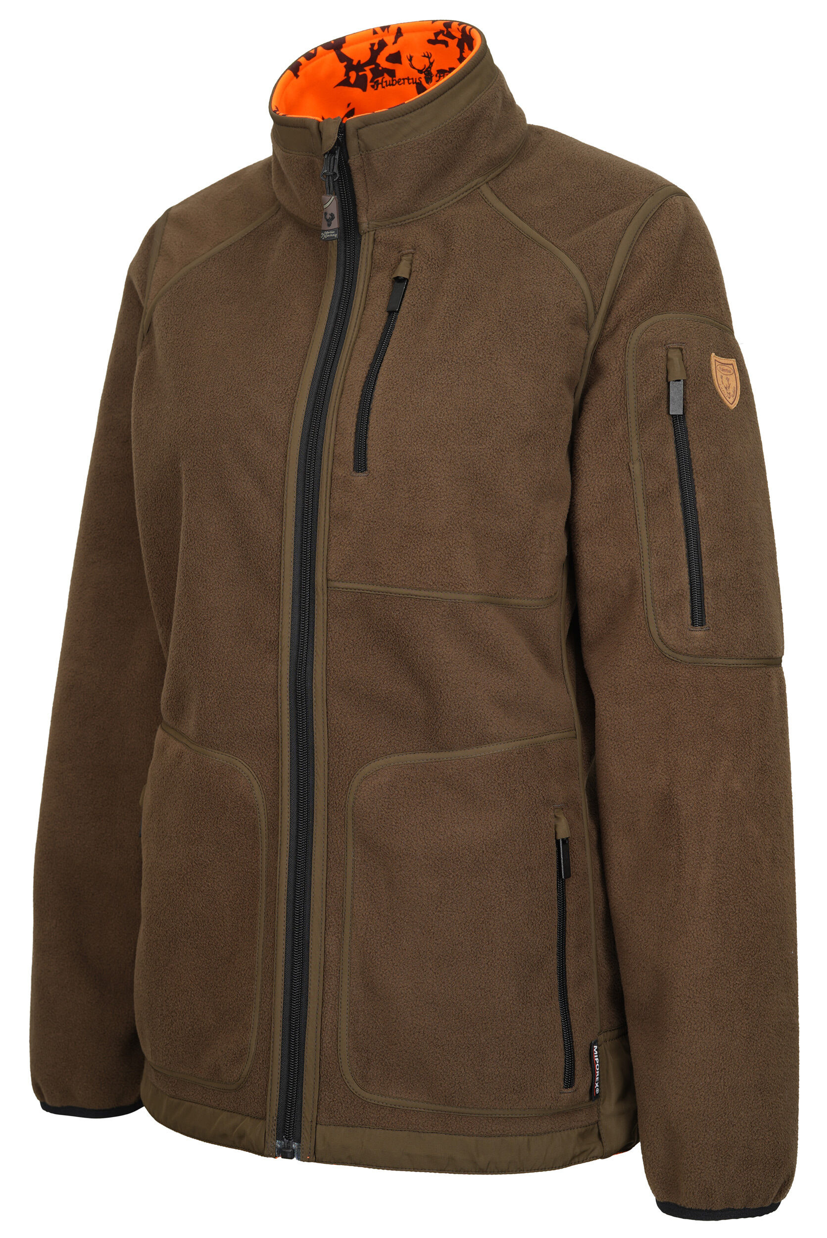 Hubertus Damen-Warnwendefleecejacke Pirsch 2 (oliv/orange)