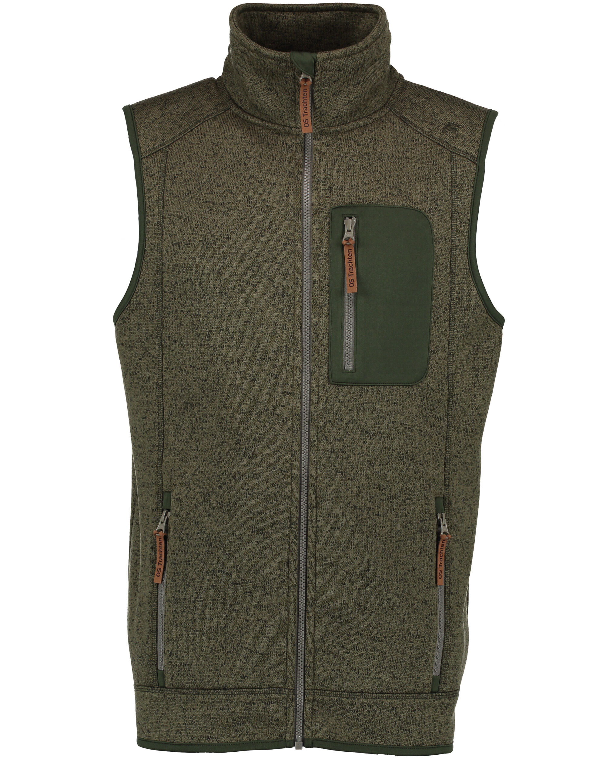 OS Trachten Weste Strick-Fleece (oliv)