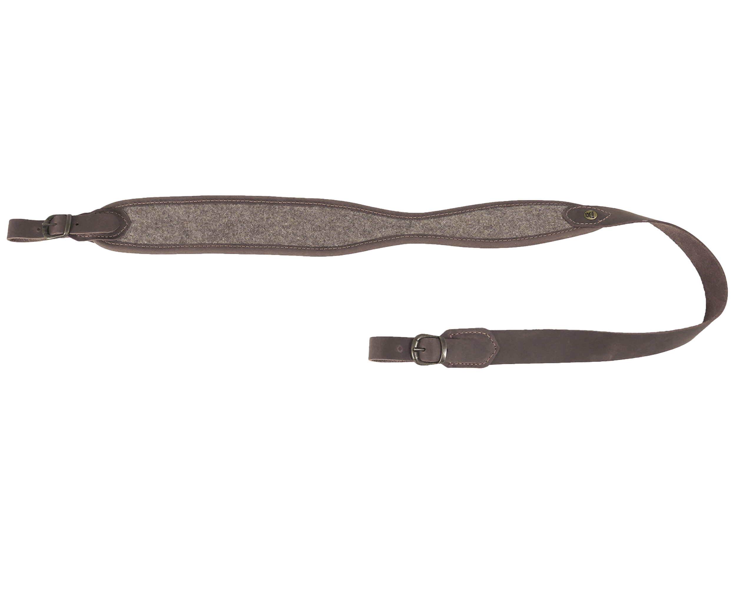 AKAH Gewehrriemen Wollfilz genoppt tailliert 105 cm (braun)