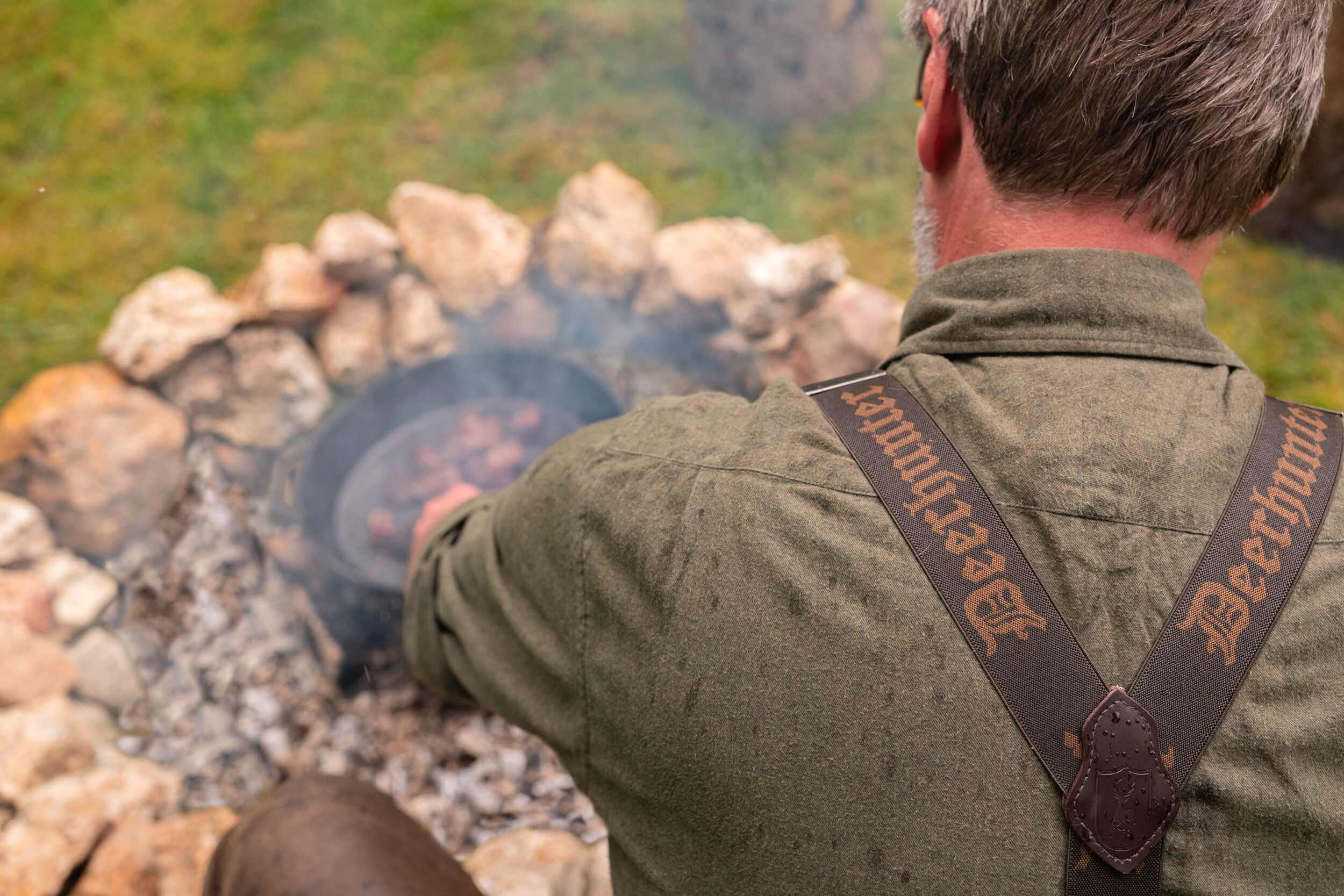 Deerhunter Combi Hosenträger, Knöpfe und Clips (Walnut)