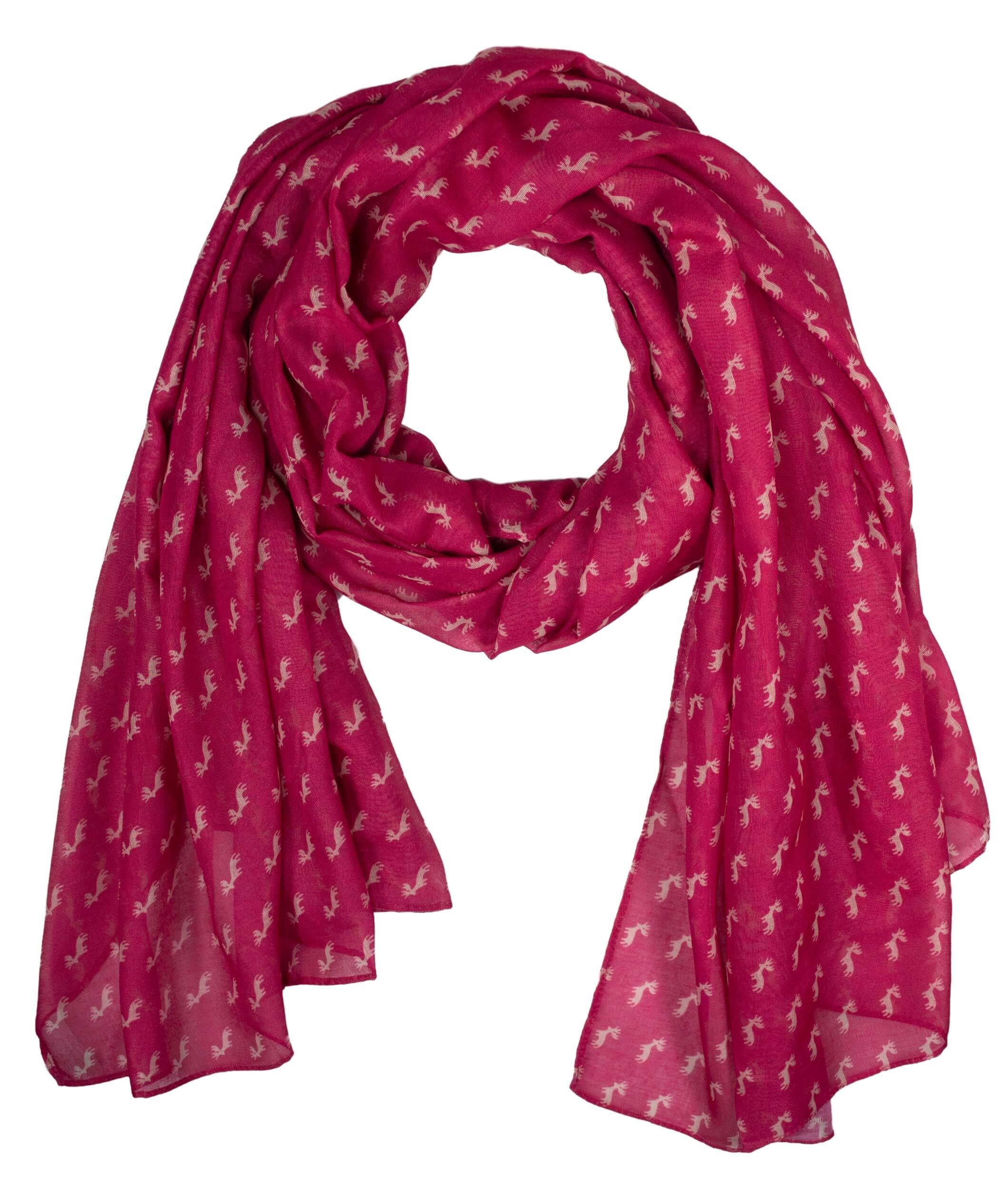 Hubertus Tuch mit Hirschmotiv (pink) Hubertus Tuch mit Hirschmotiv (pink)