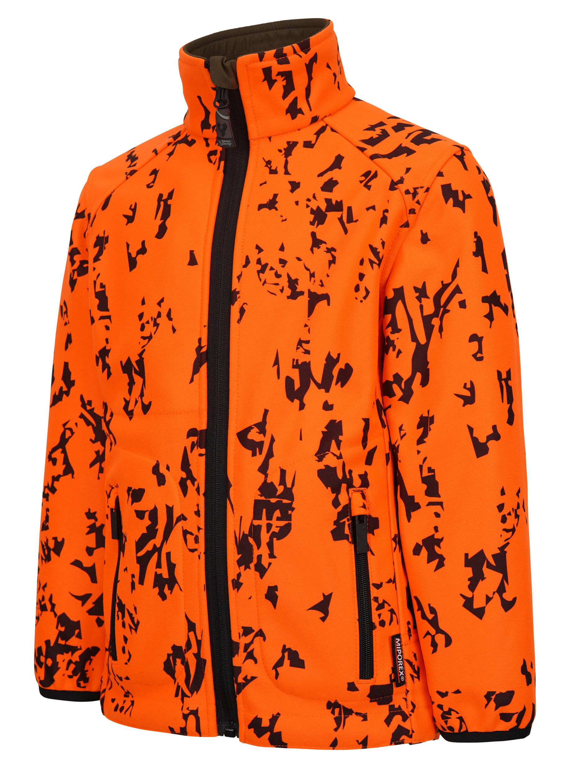 Hubertus Kinder-Warnwendefleecejacke Pirsch 2 (oliv/orange)
