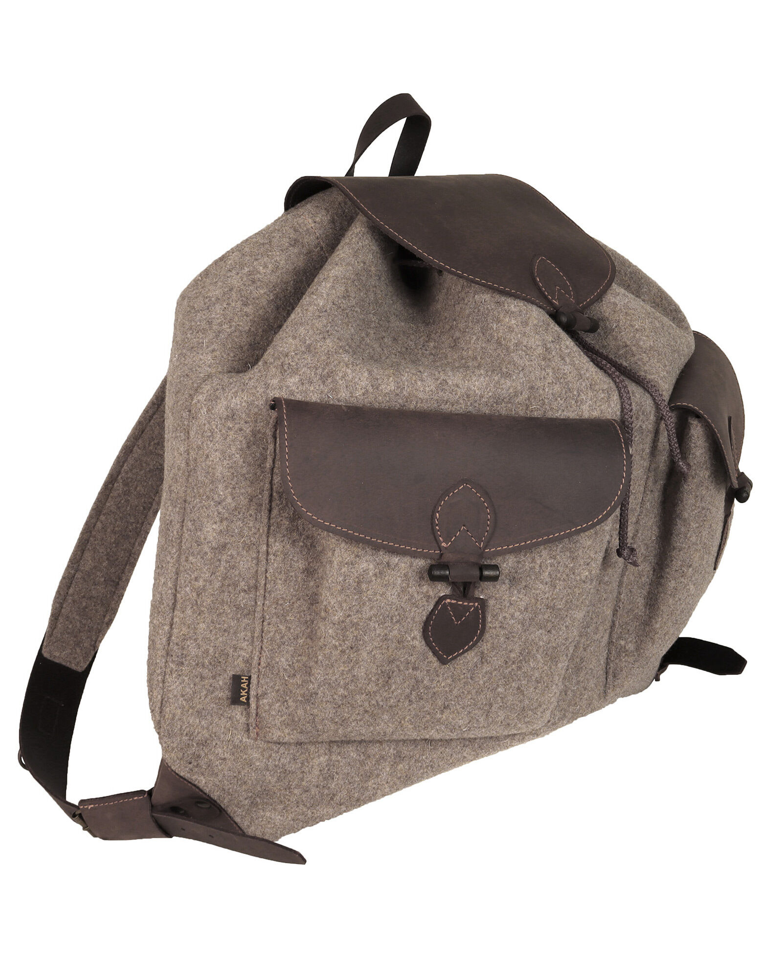 AKAH Wollfilz-Rucksack lautlos (braun)