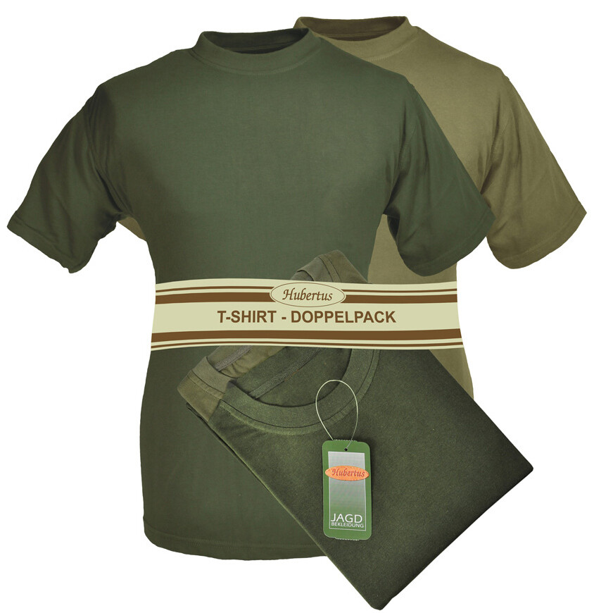 Hubertus T-Shirt Doppelpack (oliv)