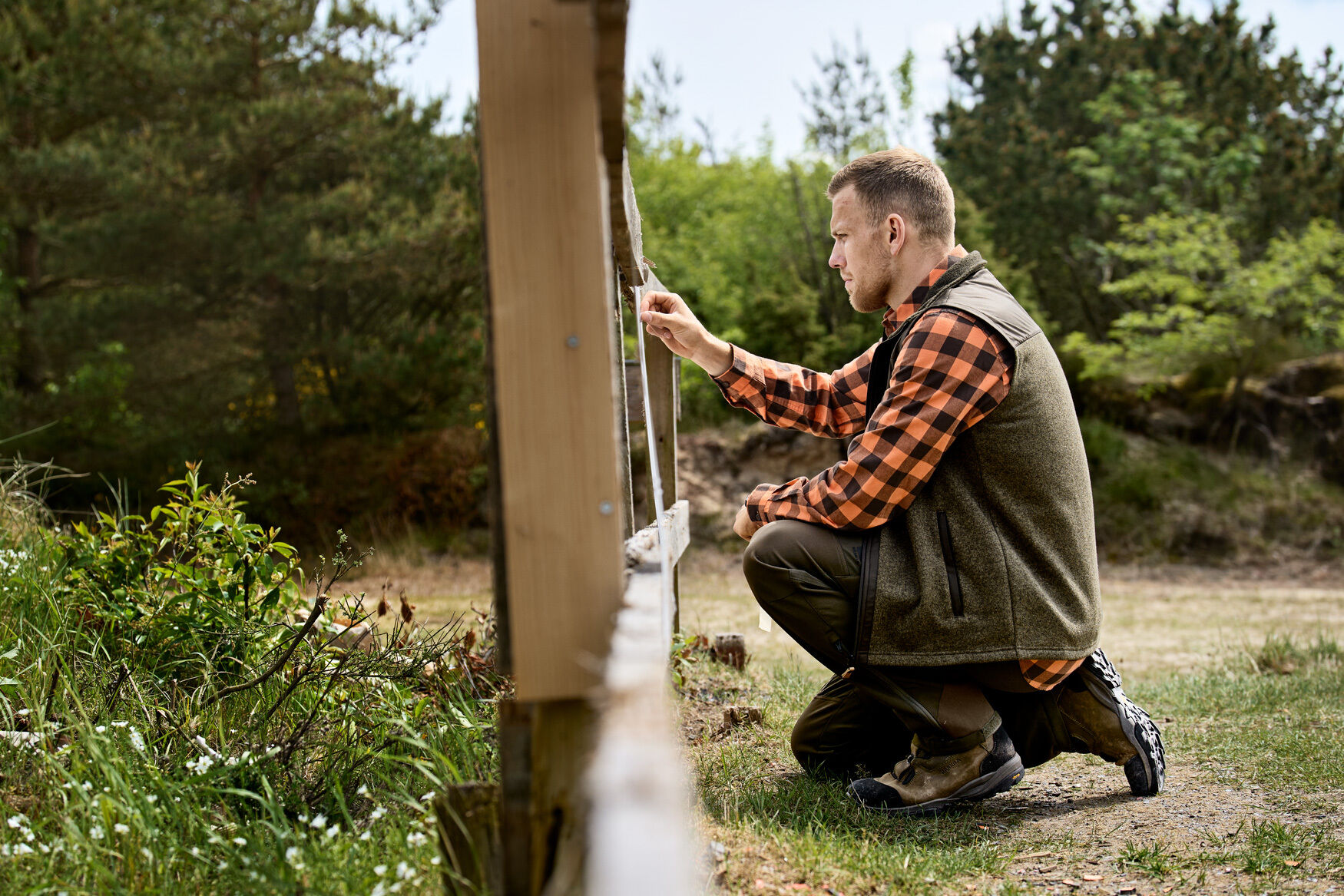 Härkila Fleeceweste Kalix (green/brown)