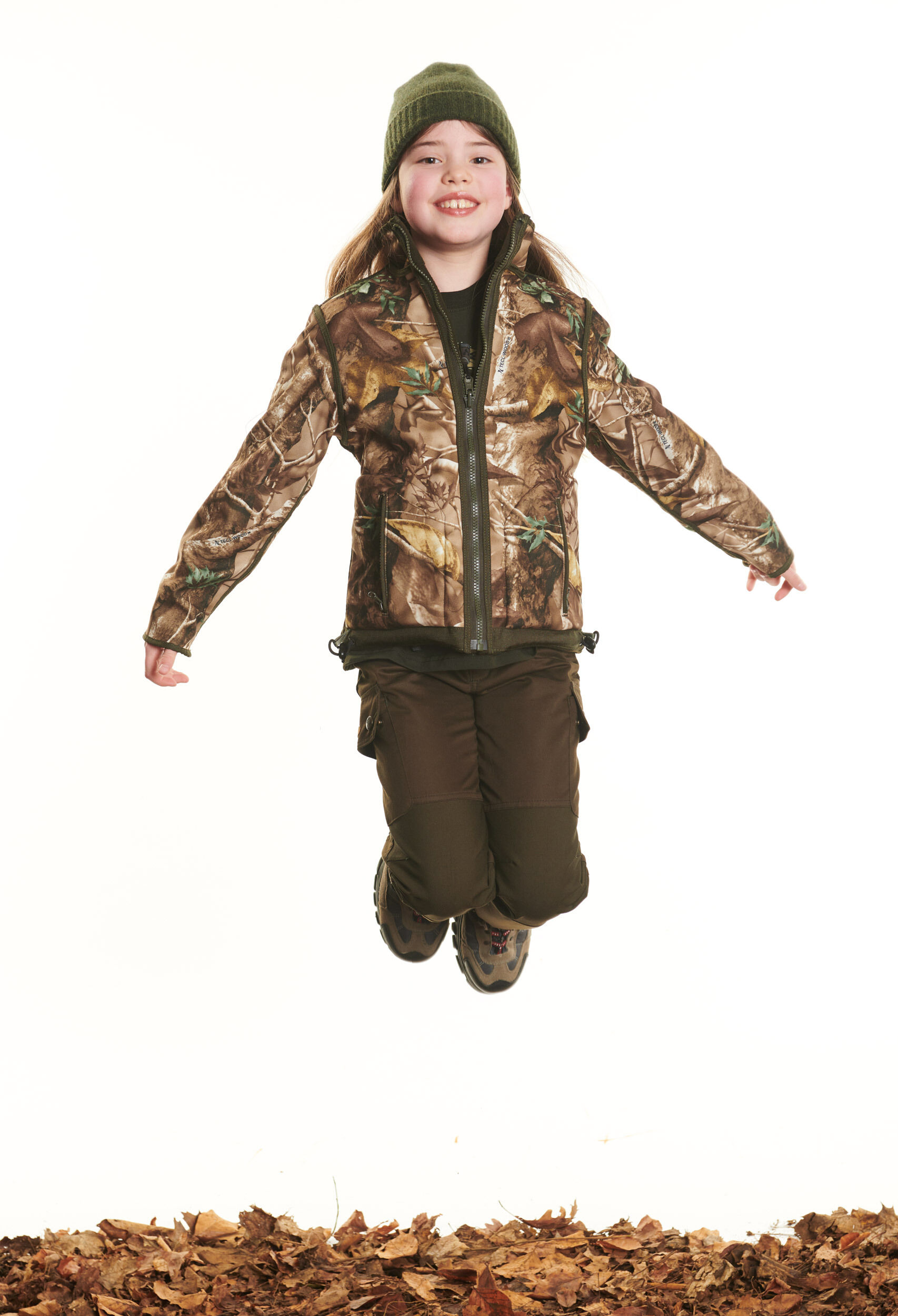 Hubertus Warn-Wendefleecejacke Pirsch Kinder (oliv/camo)