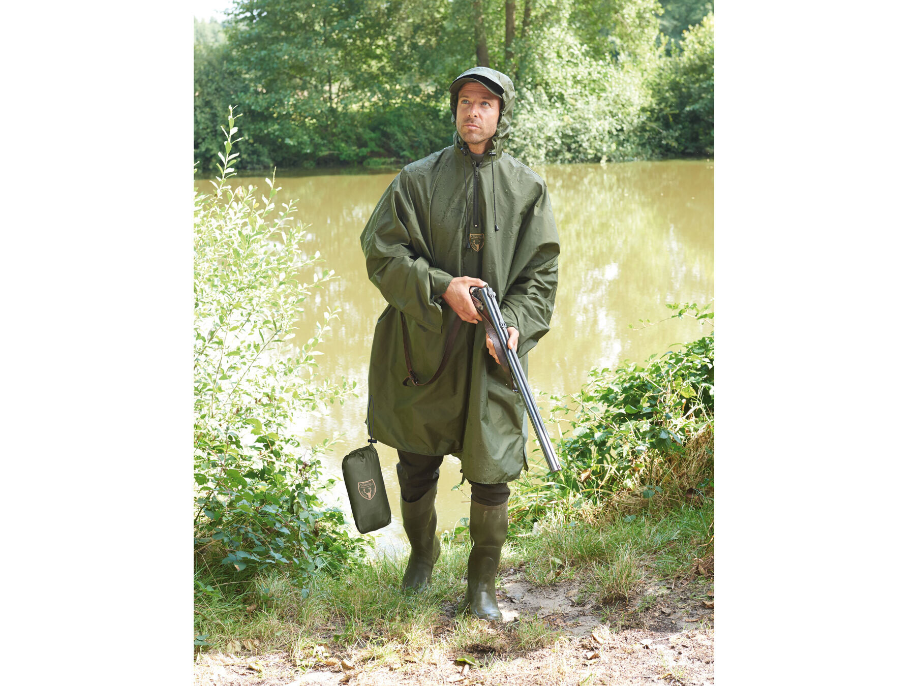 Hubertus Regenponcho (oliv)