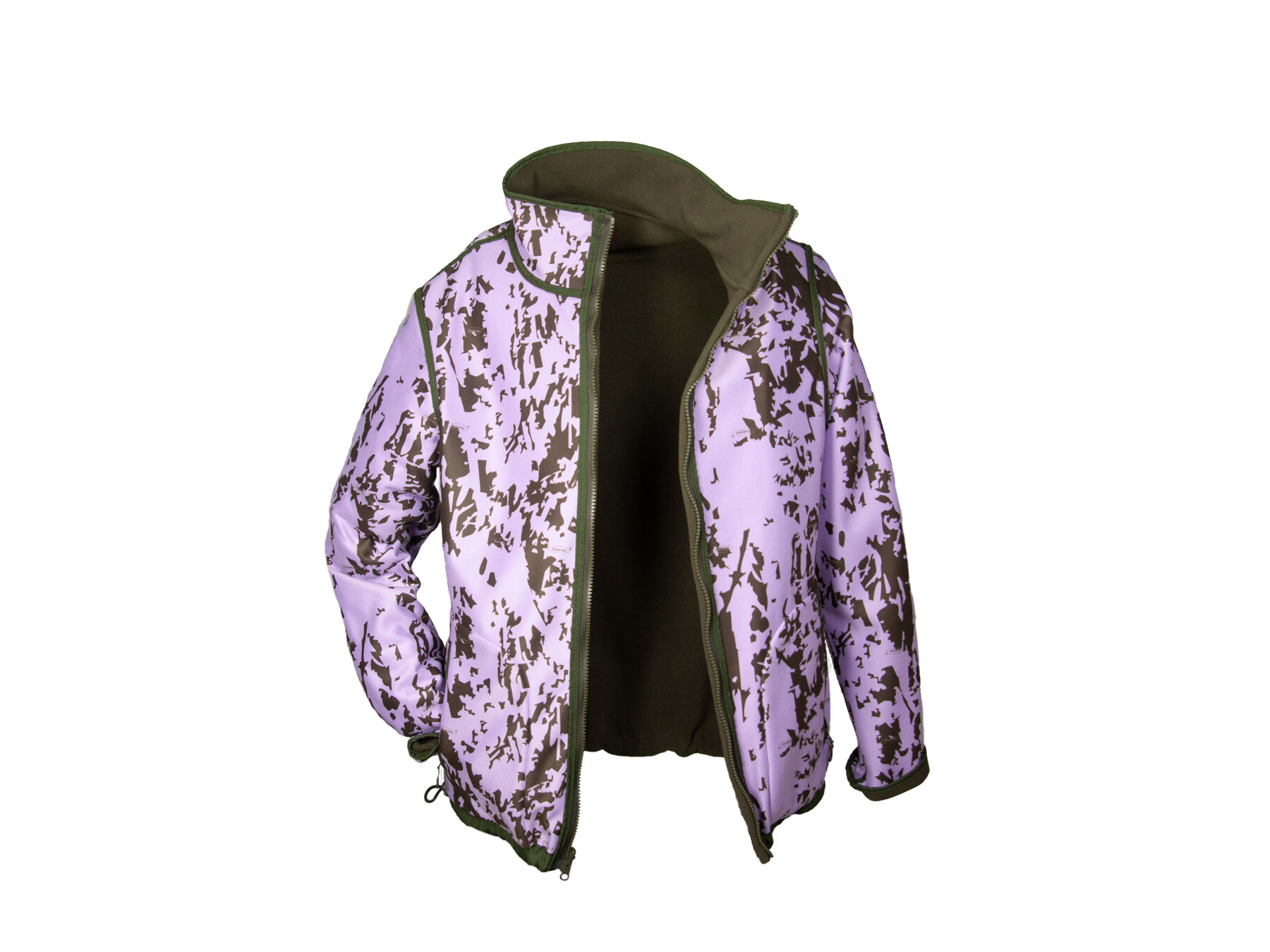 Hubertus Damen Wendefleece Jacke Pirsch (oliv/hell lila) Hubertus Damen Wendefleece Jacke Pirsch (oliv/hell lila)