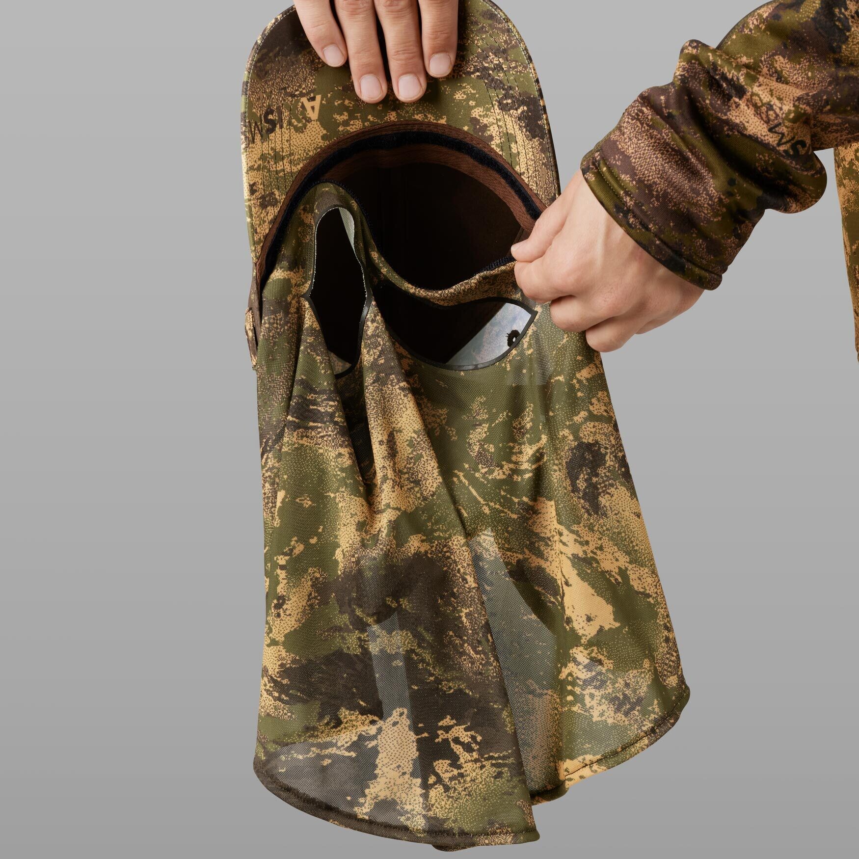 Härkila Deer Stalker Camo-Kappe mit Tarnnetz (AXIS MSP Forest green)