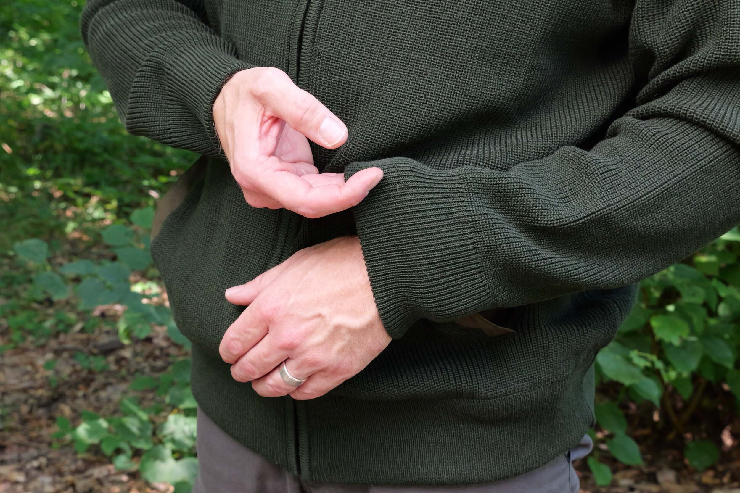 Hubertus Jagd-Strickjacke (oliv)