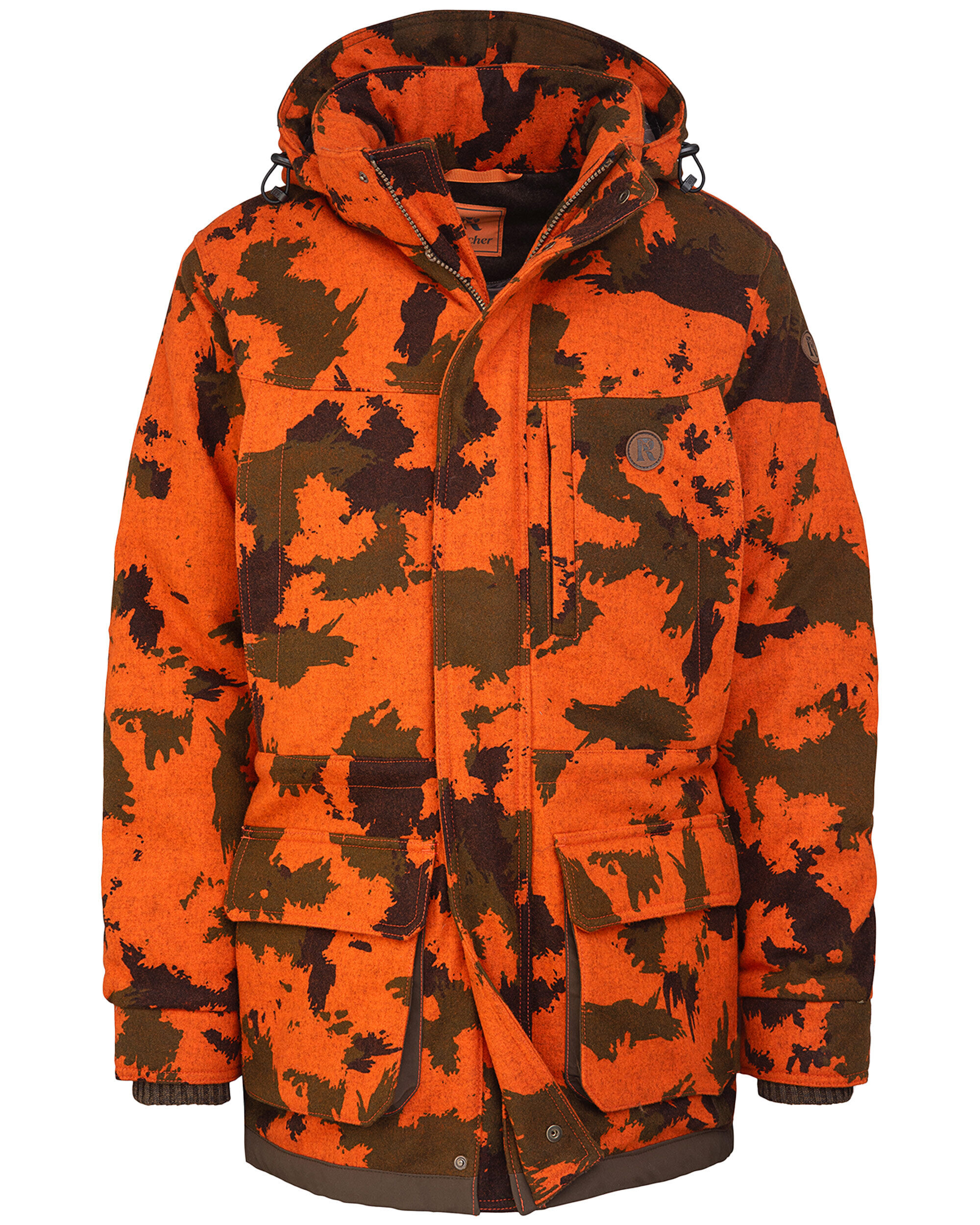 Rascher Signal-Camo-Lodenjacke Prestige (orange)