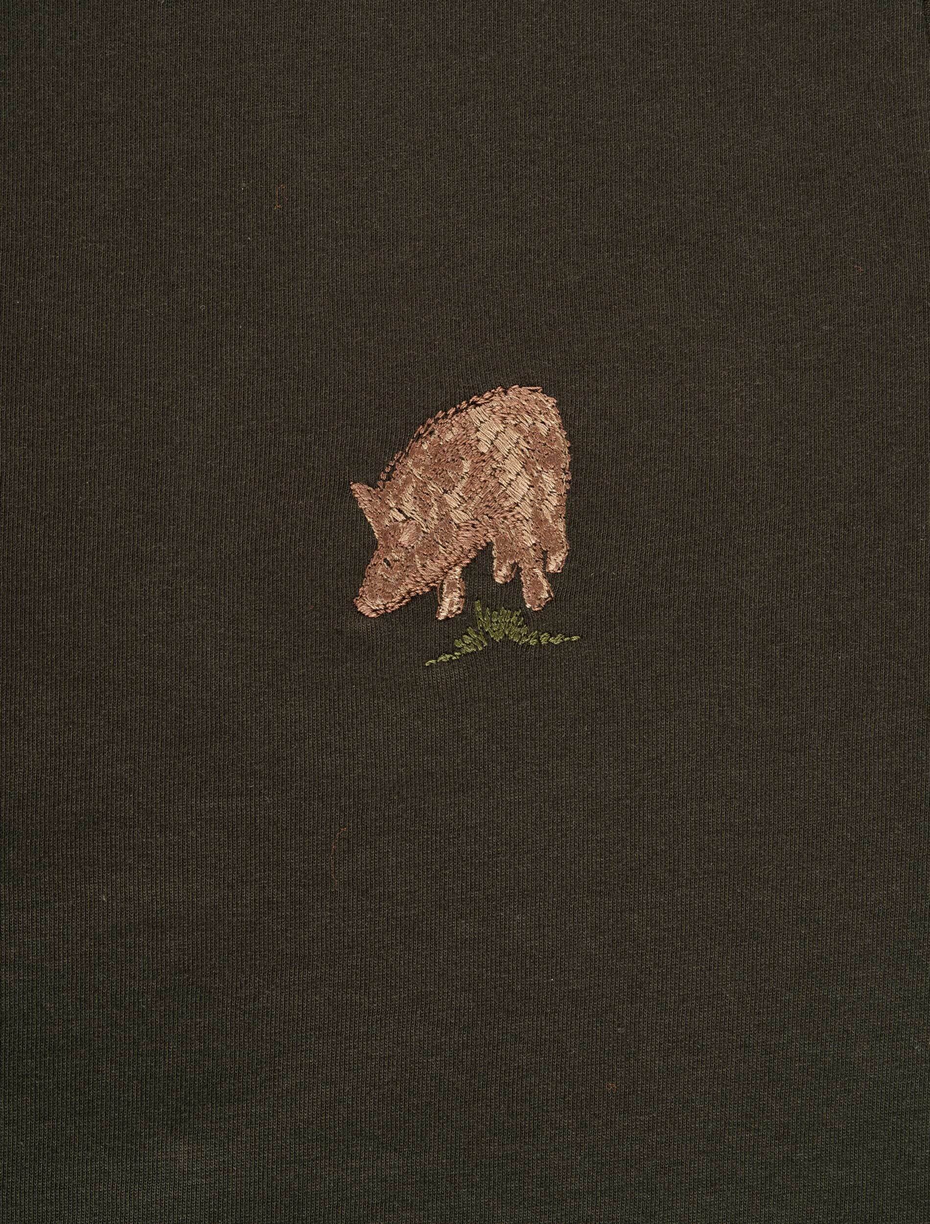 Hubertus T-Shirt Wildschwein-Stickerei (oliv) Hubertus T-Shirt Wildschwein-Stickerei (oliv)
