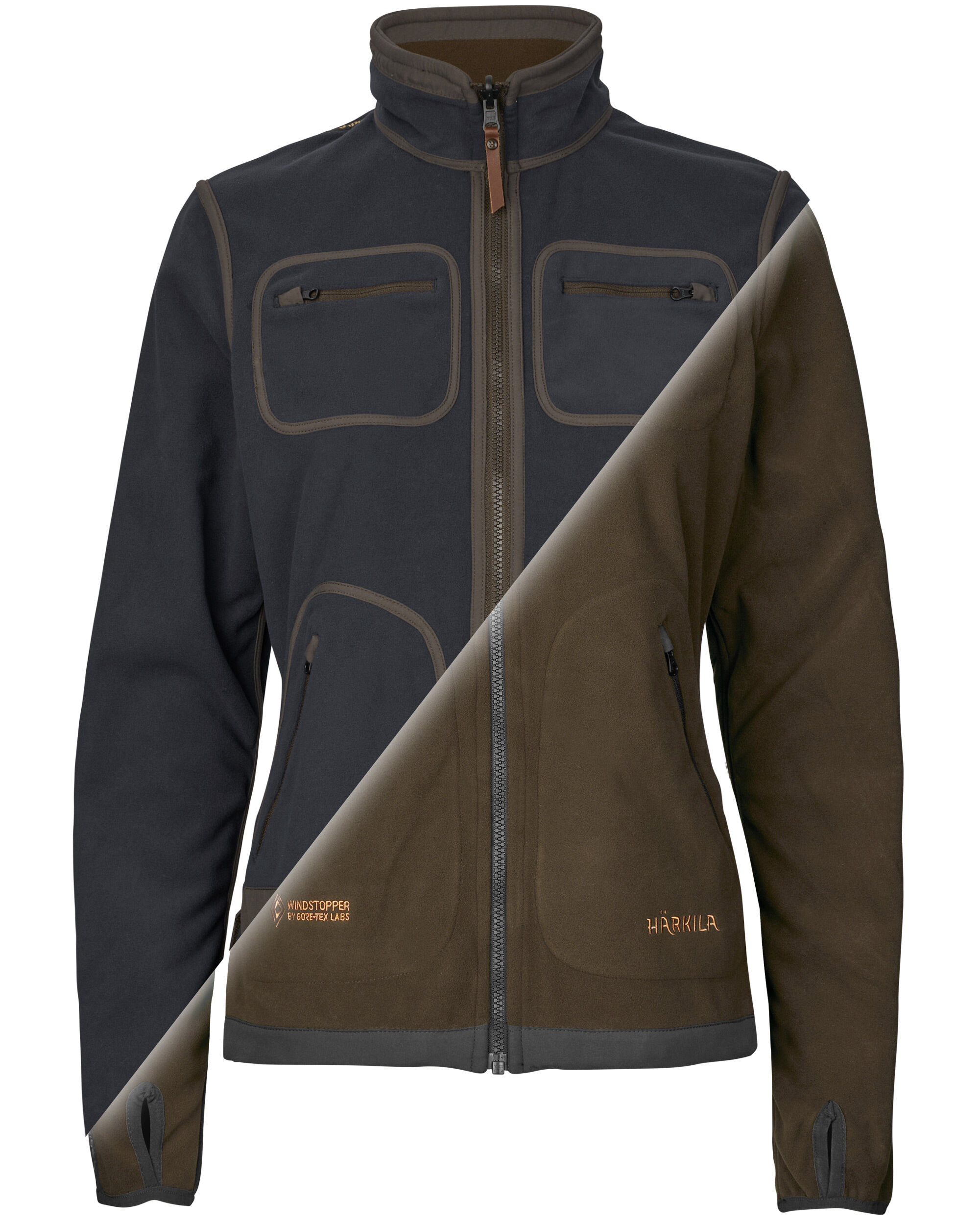 Härkila Kamko Fleecejacke Damen (Willow green/Deep well purple)