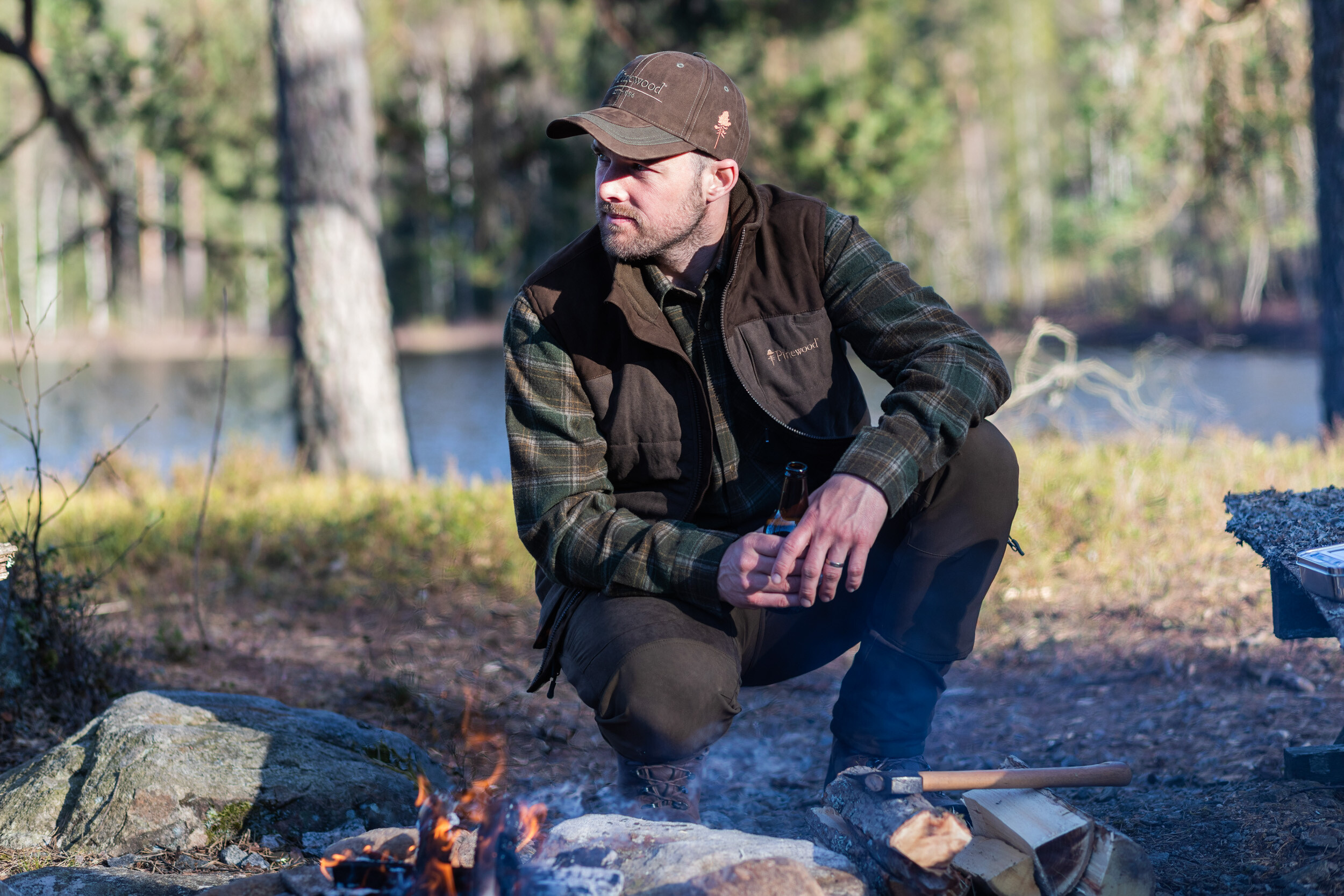Pinewood 2-Color Cap (moosgrün/wildlederbraun)