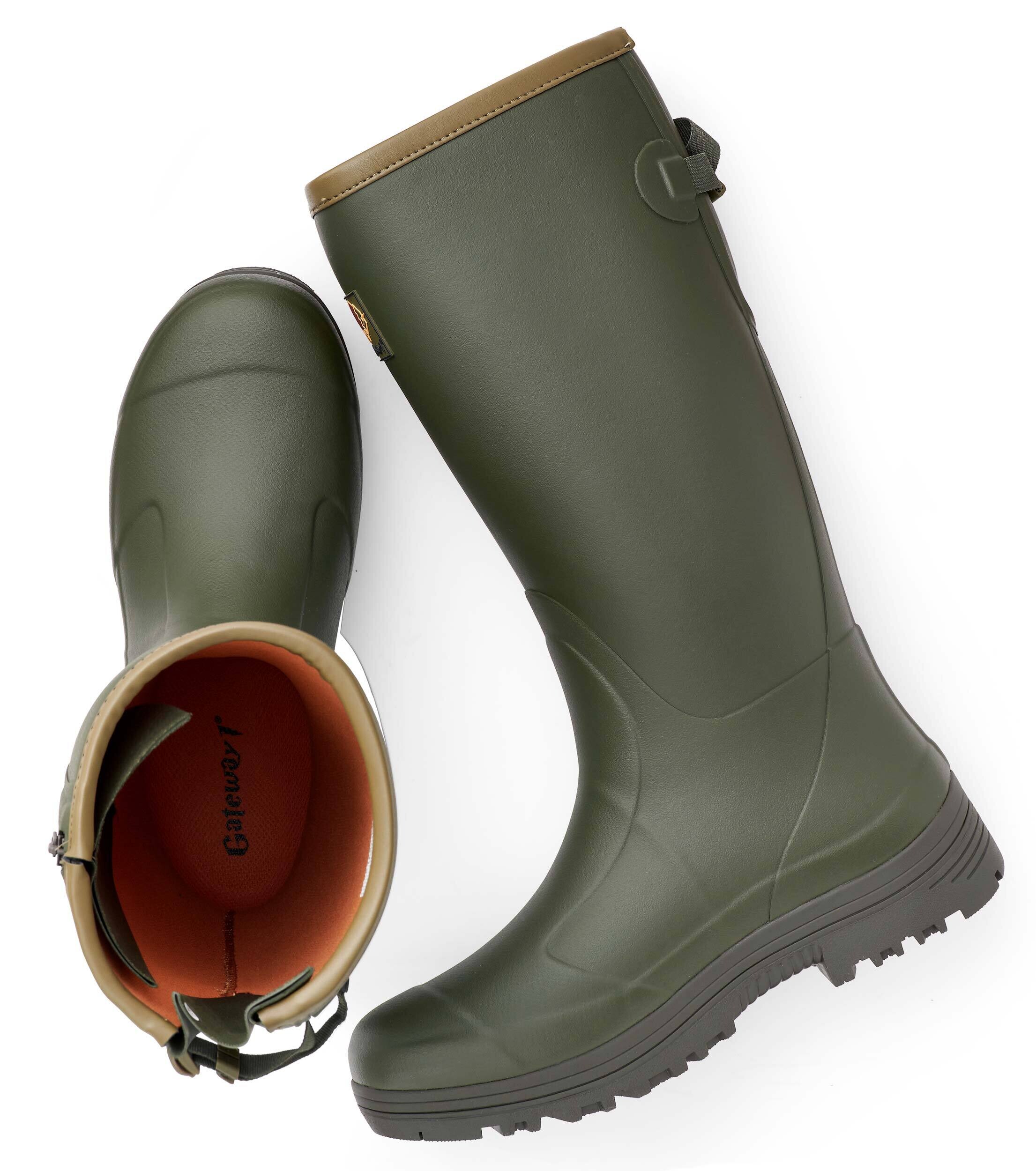 Gateway1 Gummistiefel Pheasant Game 18" 5mm side-zip (dark olive)