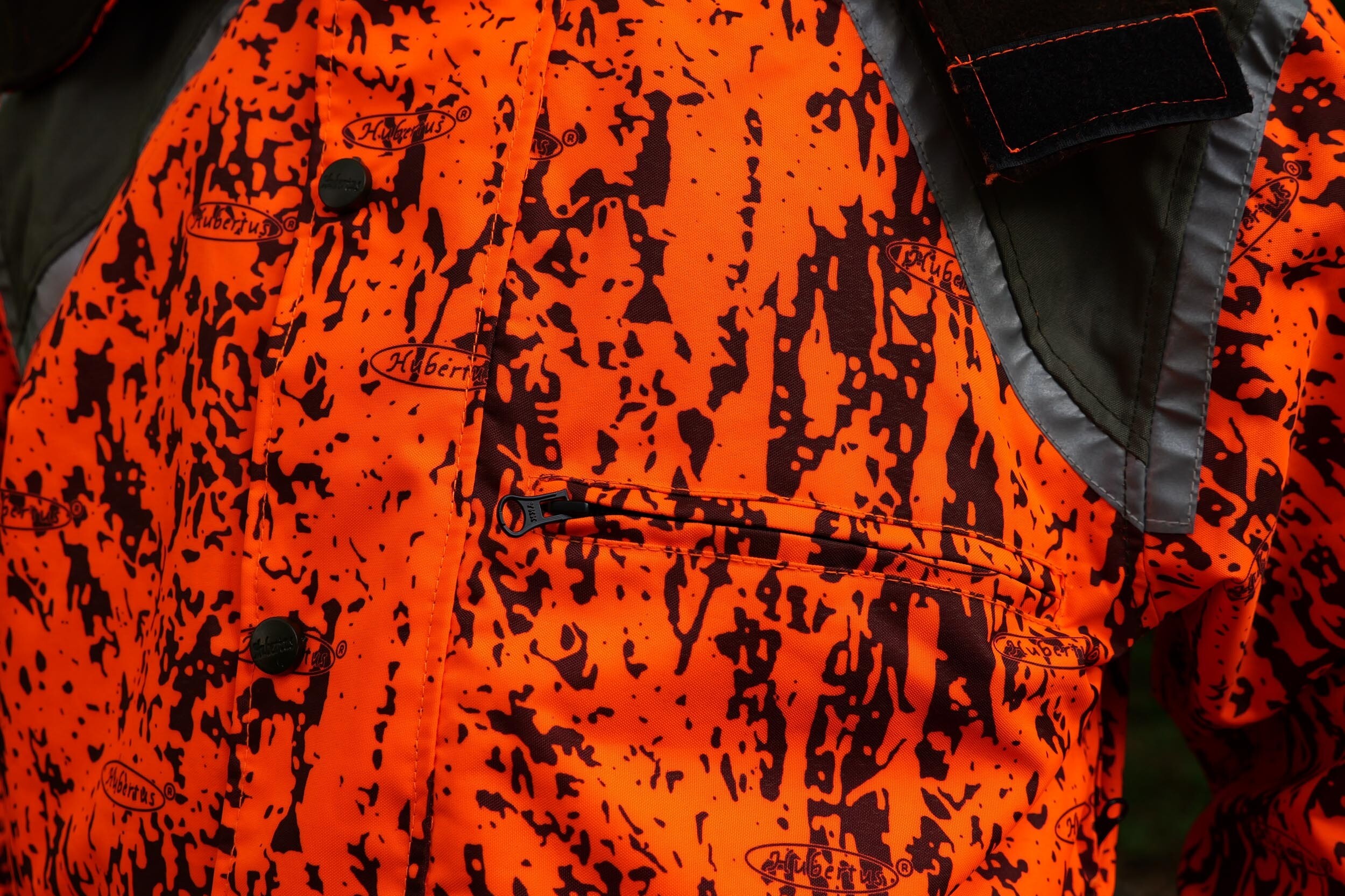 Hubertus Hundeführerjacke Sicherheit (oliv/orange)