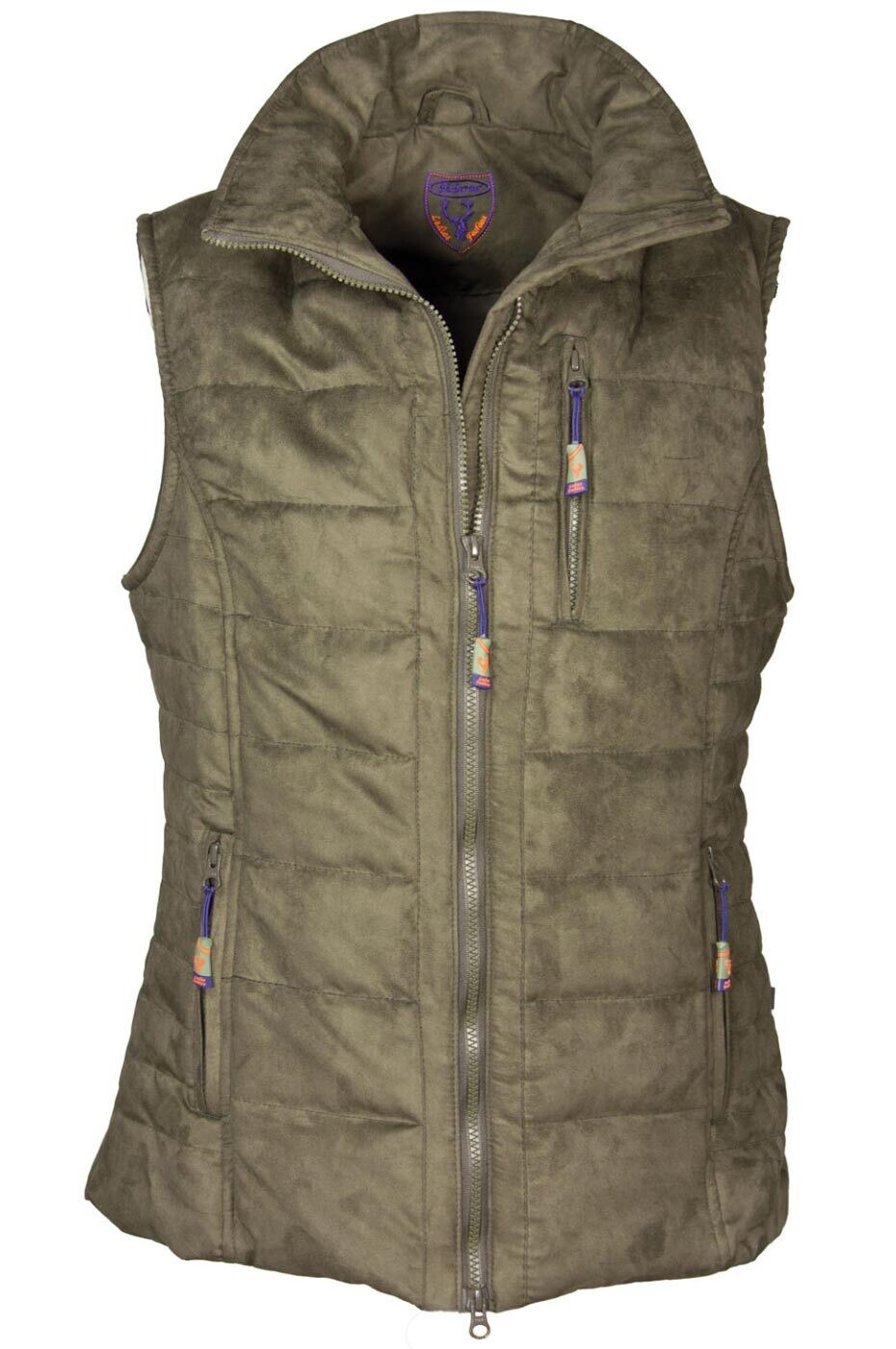 Hubertus Microvelours-Jagdweste Damen (oliv)