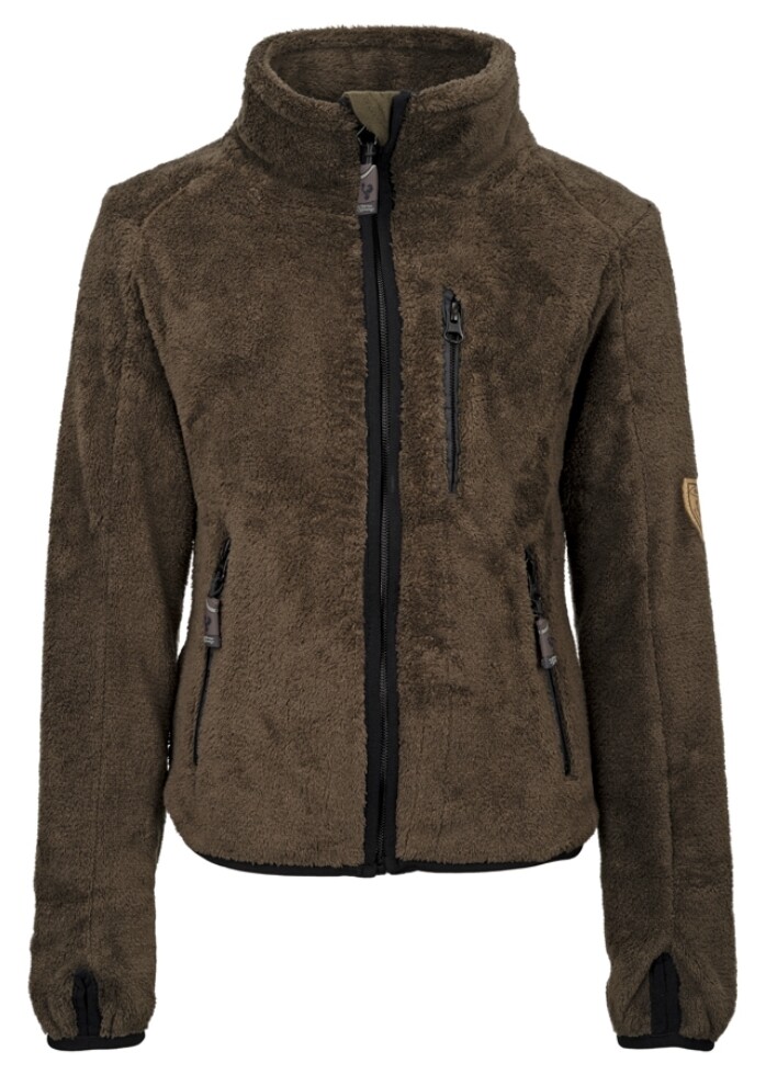 Hubertus Kinderjacke Pirin aus Coral-Fleece (dunkeloliv)