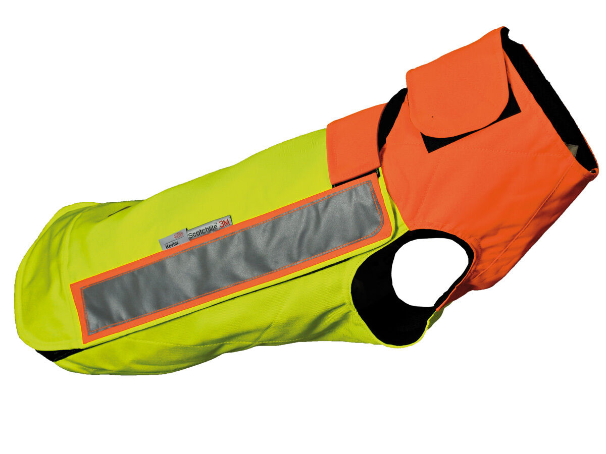 Hubertus Hundeschutzweste (gelb/orange)
