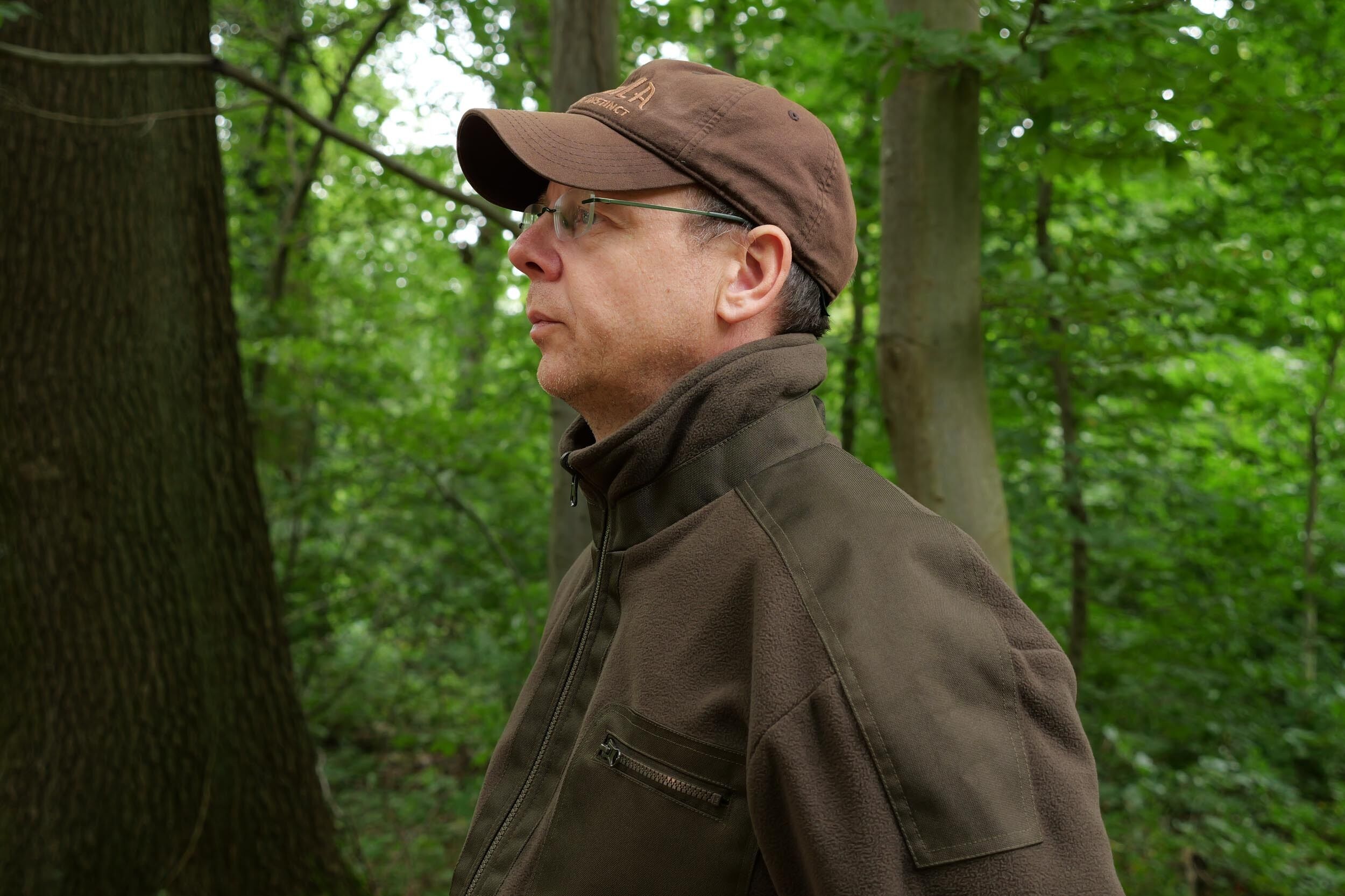 Hubertus Warn-Wendejacke Fleece Drückjagd (orange/oliv)
