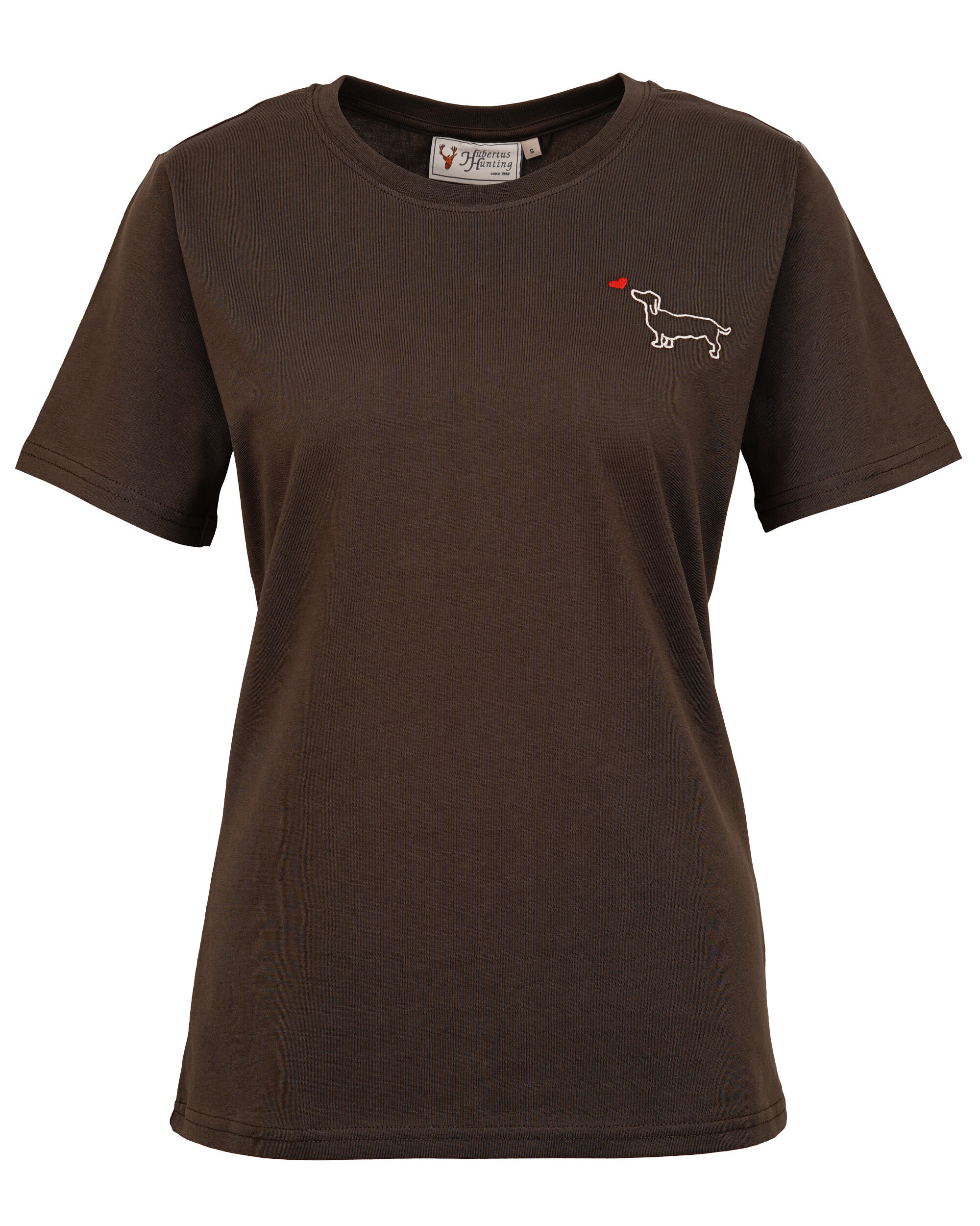Hubertus Damen-T-Shirt Dackelliebe (oliv)
