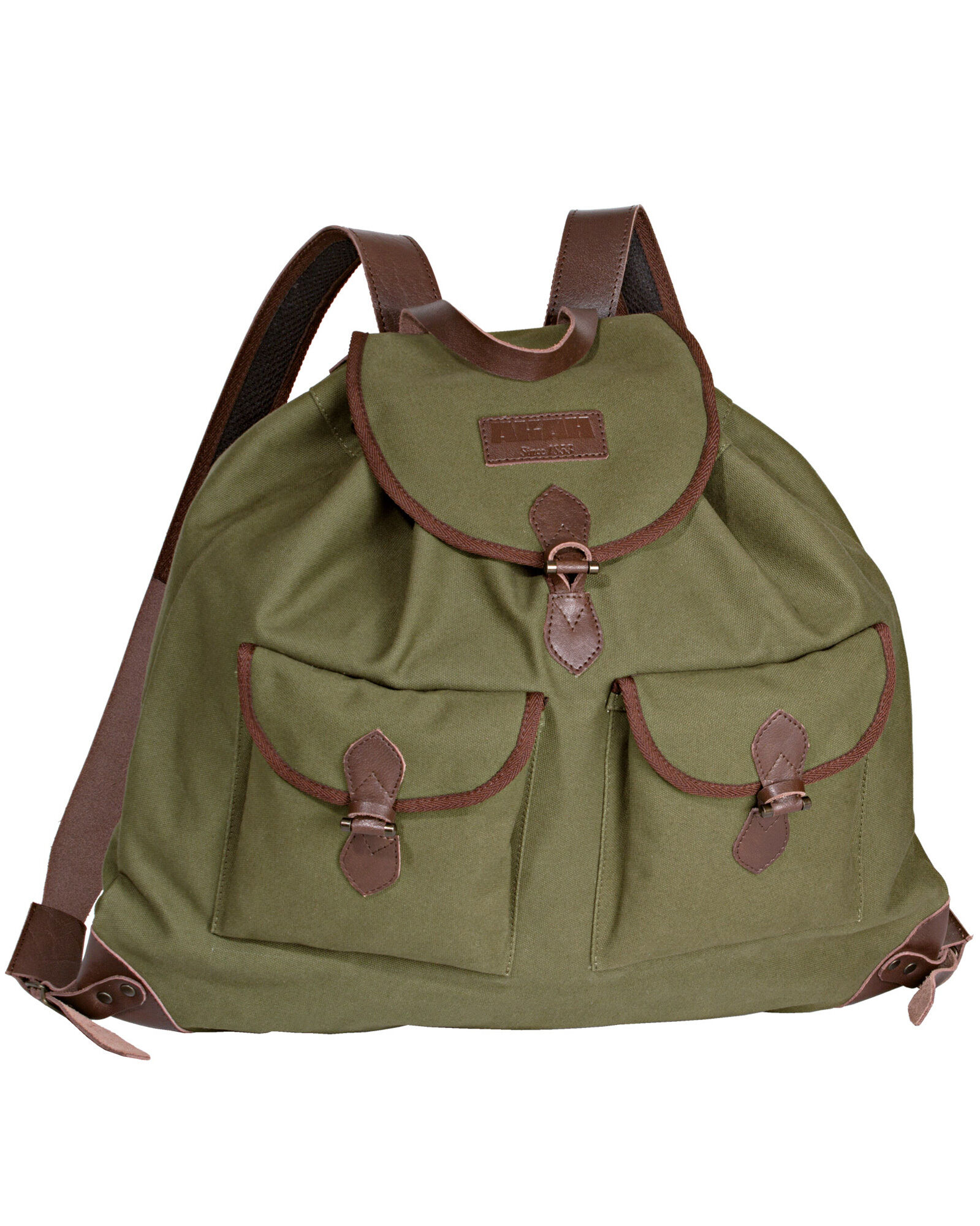 AKAH Canvas-Rucksack lautlos (grün)