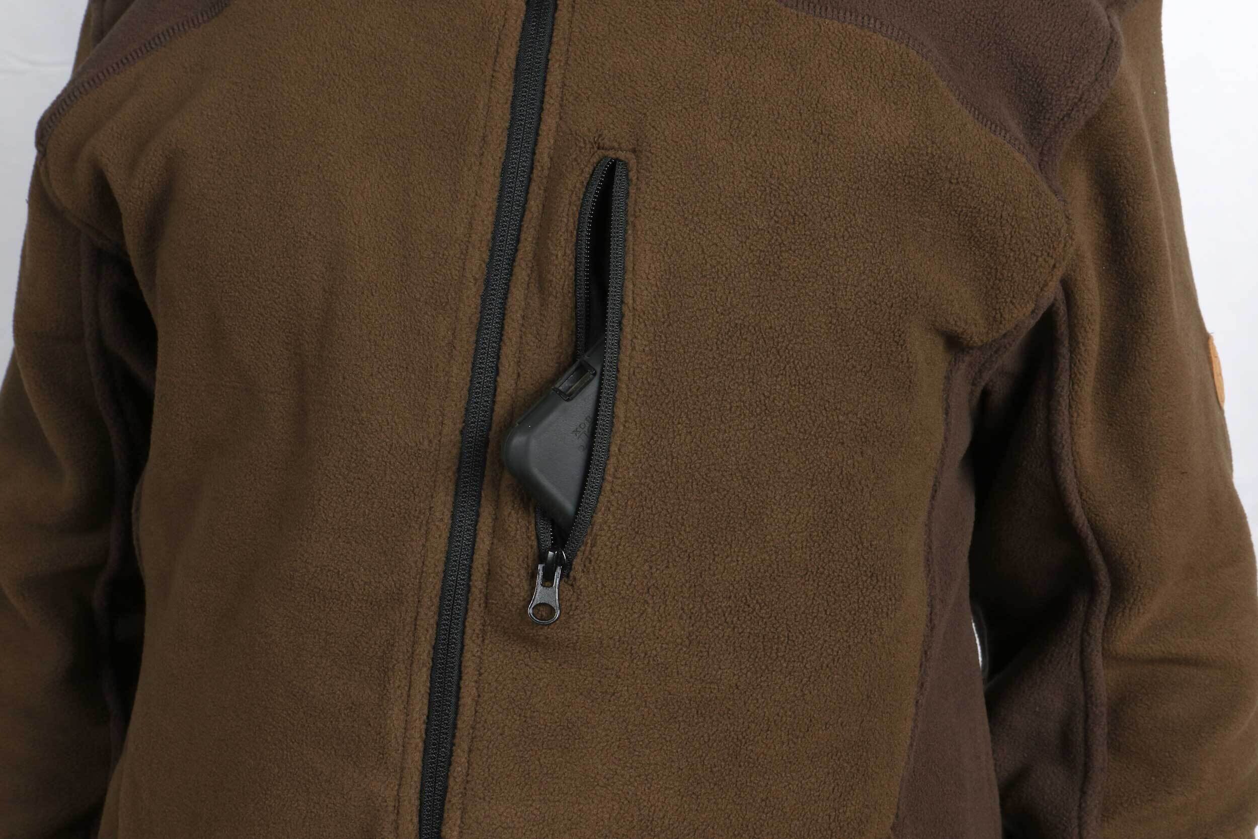 Hubertus Fleecejacke Eifel (oliv/braun)
