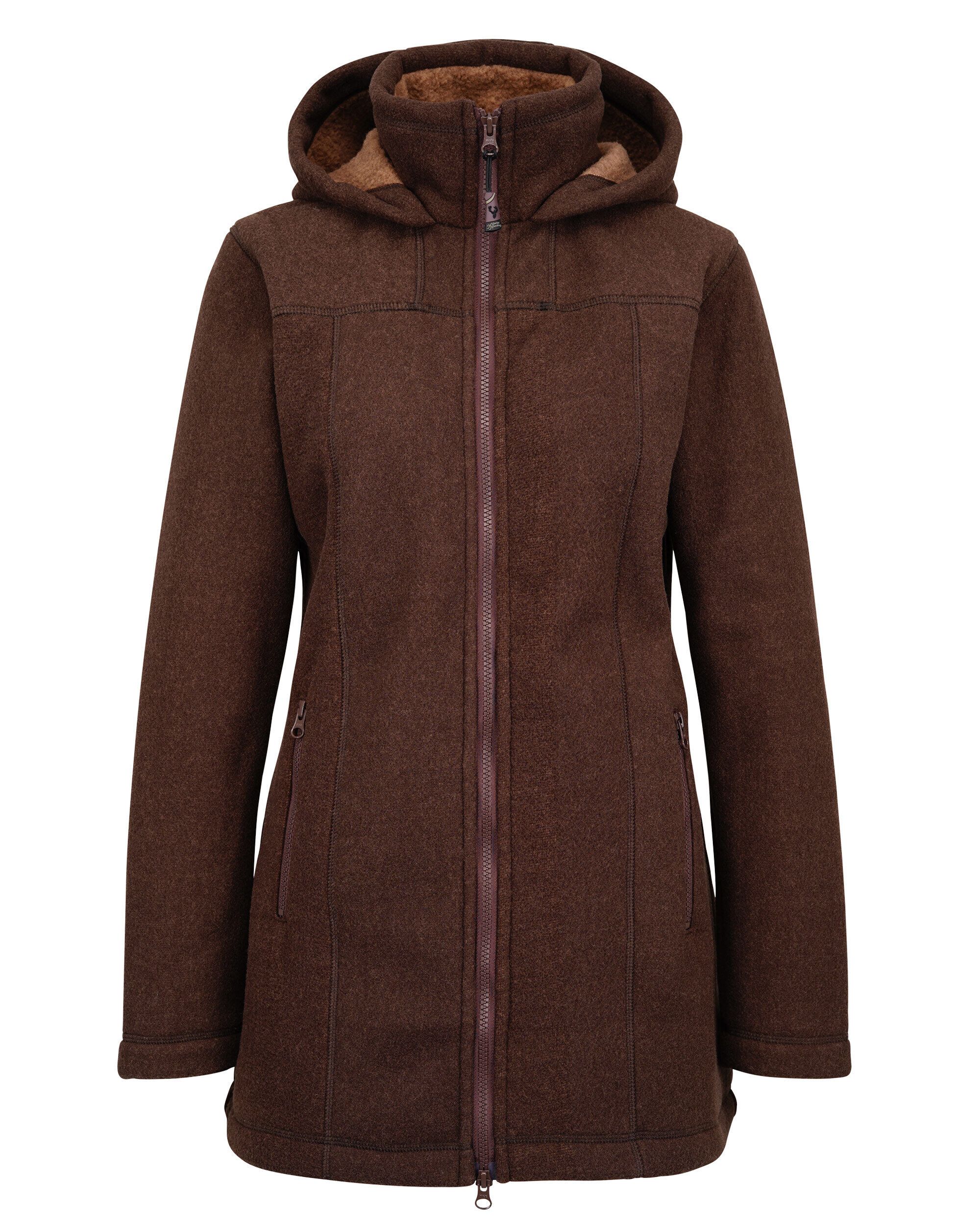 Hubertus Damen-Fleecemantel Polar (braun/beige)