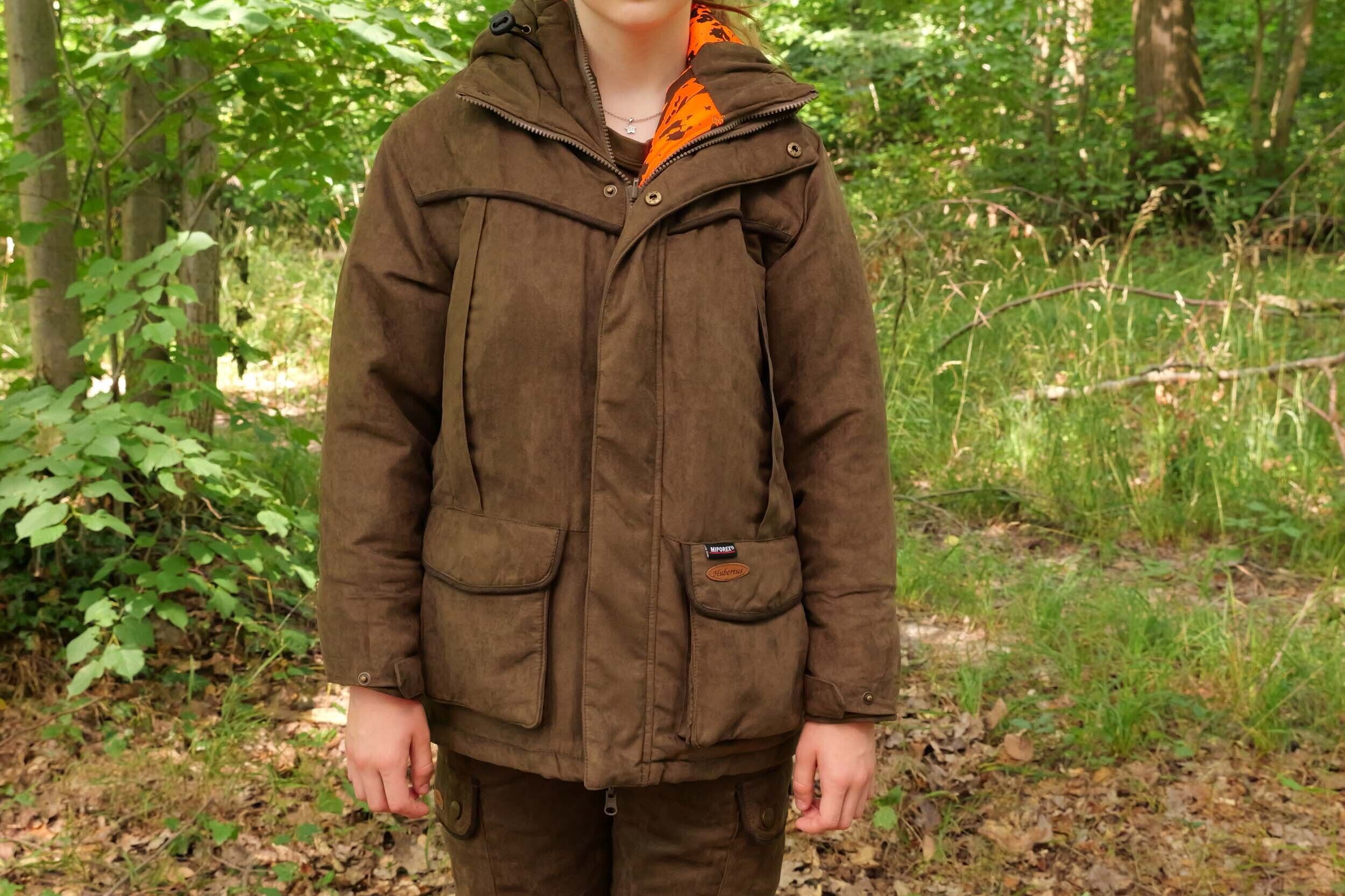 Hubertus Micro Camo Kinder-Wendejacke Janus (oliv/orange)