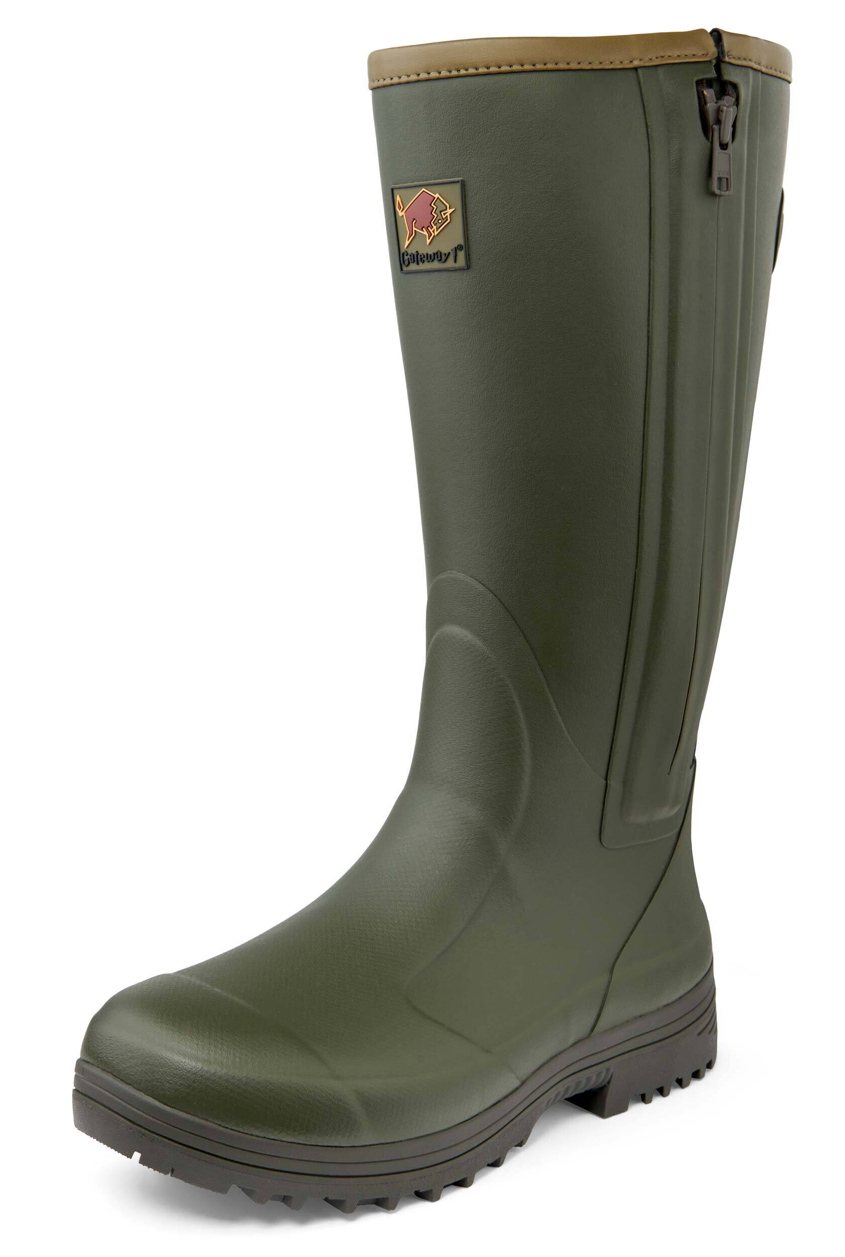 Gateway1 Gummistiefel Pheasant Game 18" 5mm side-zip (dark olive)
