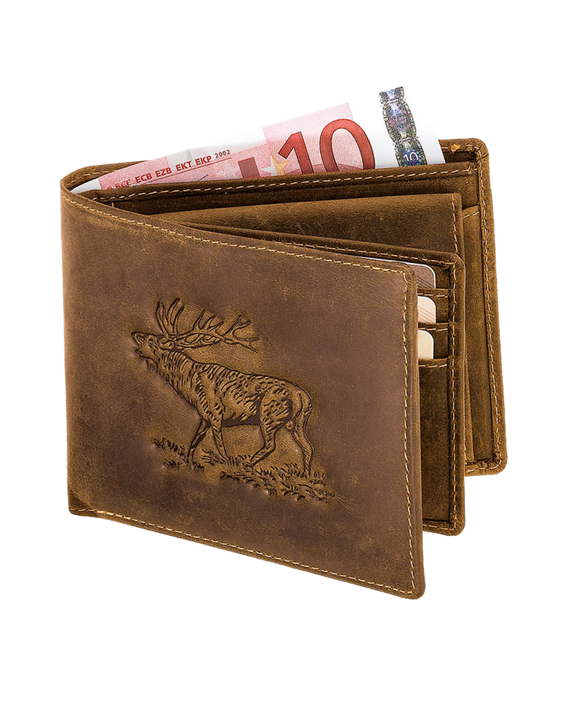 AKAH Geldbörse Querformat (braun)