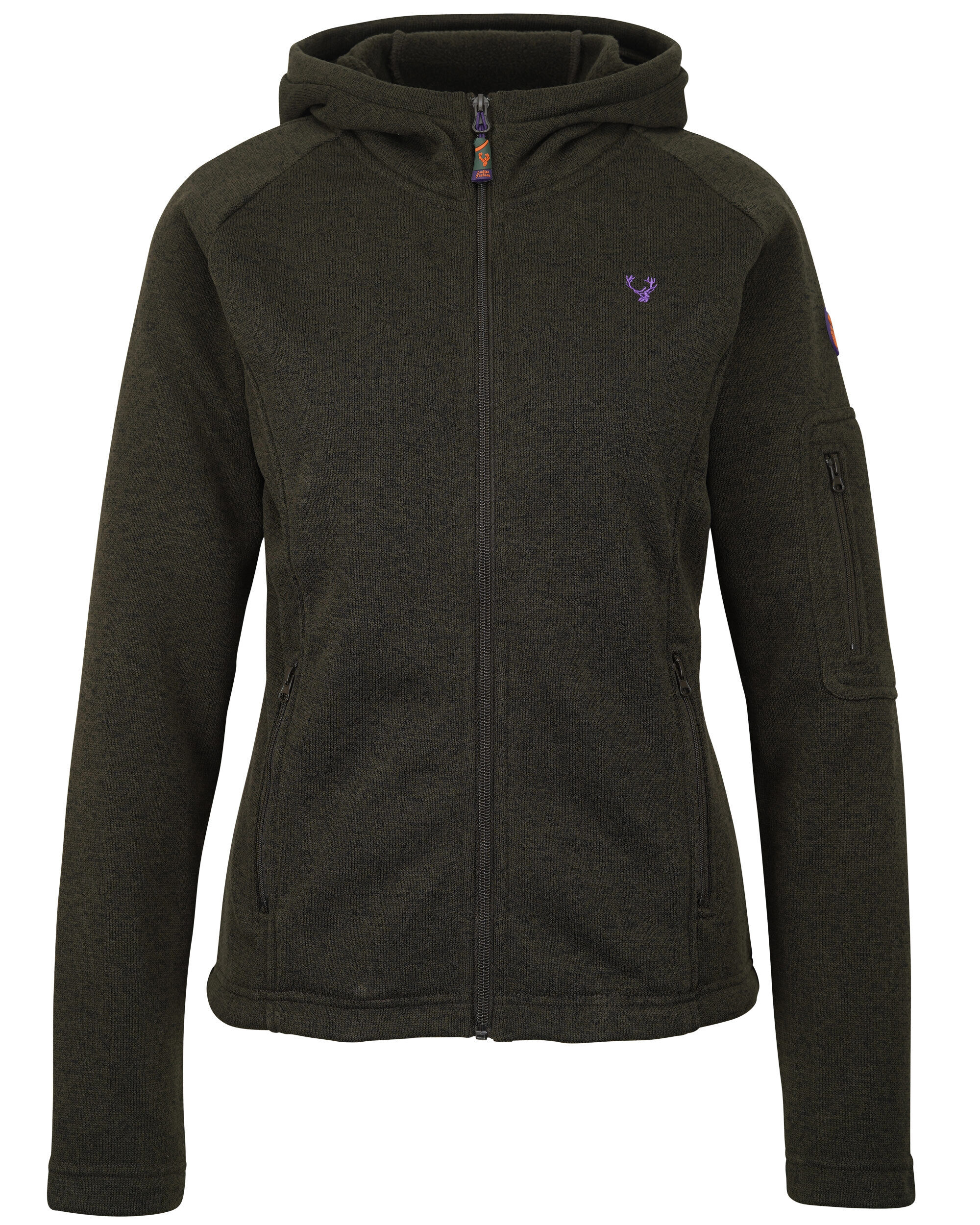 Hubertus Ladies Fashion Sweatjacke Damen (dunkel-oliv)