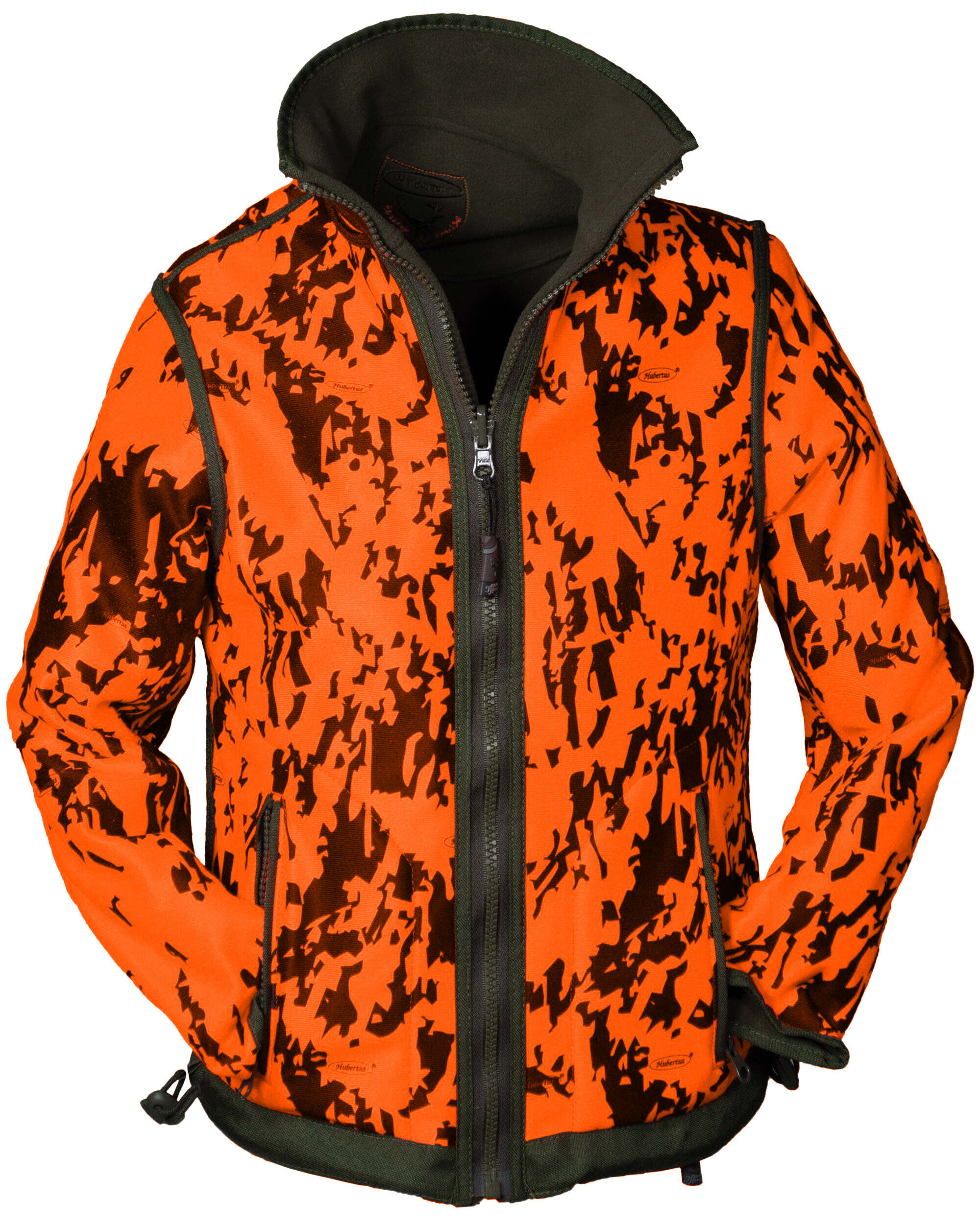 Hubertus Warn-Wendefleecejacke Pirsch Kinder (oliv/orange)