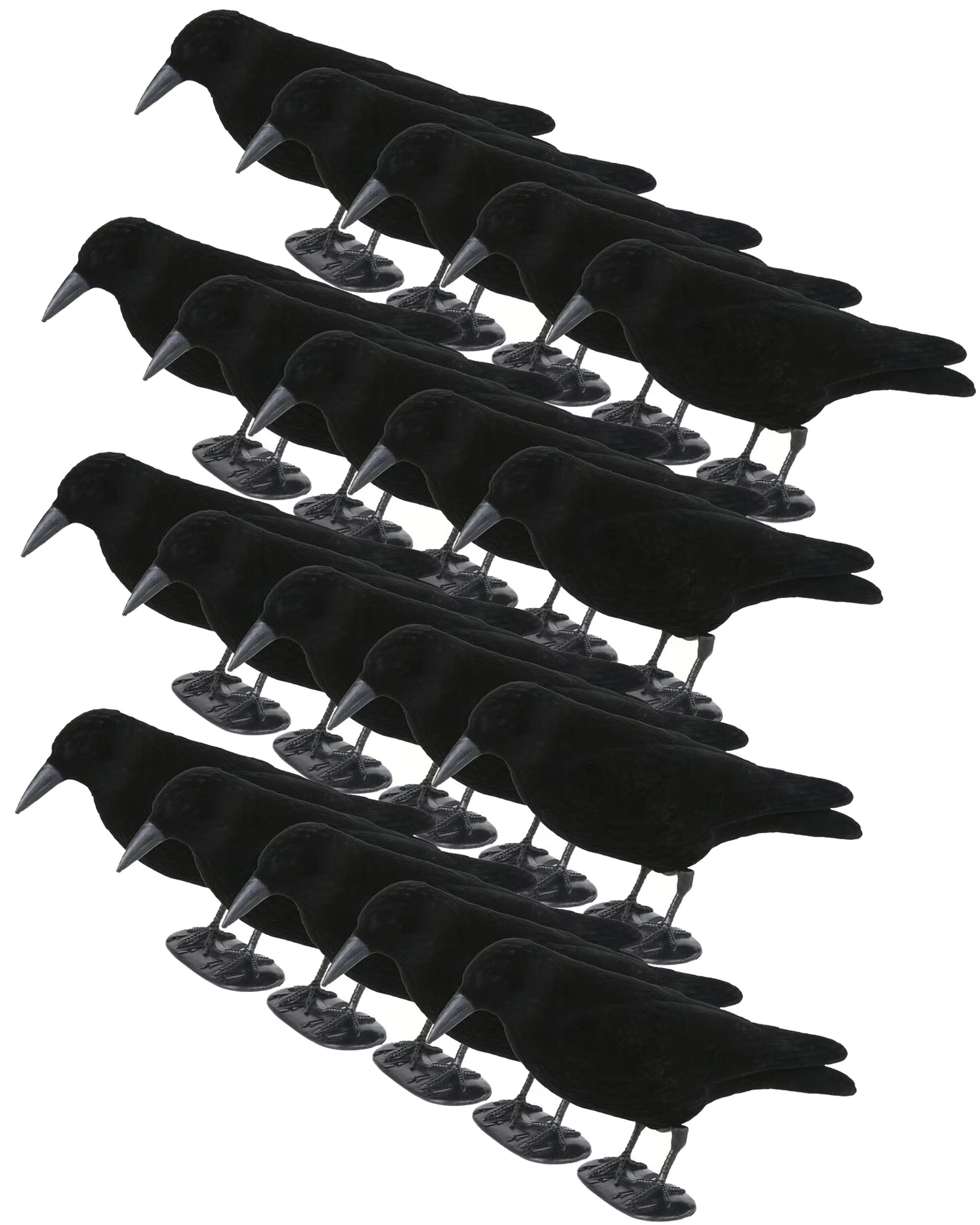 Set beflockte Lockkrähen (20 Stück)